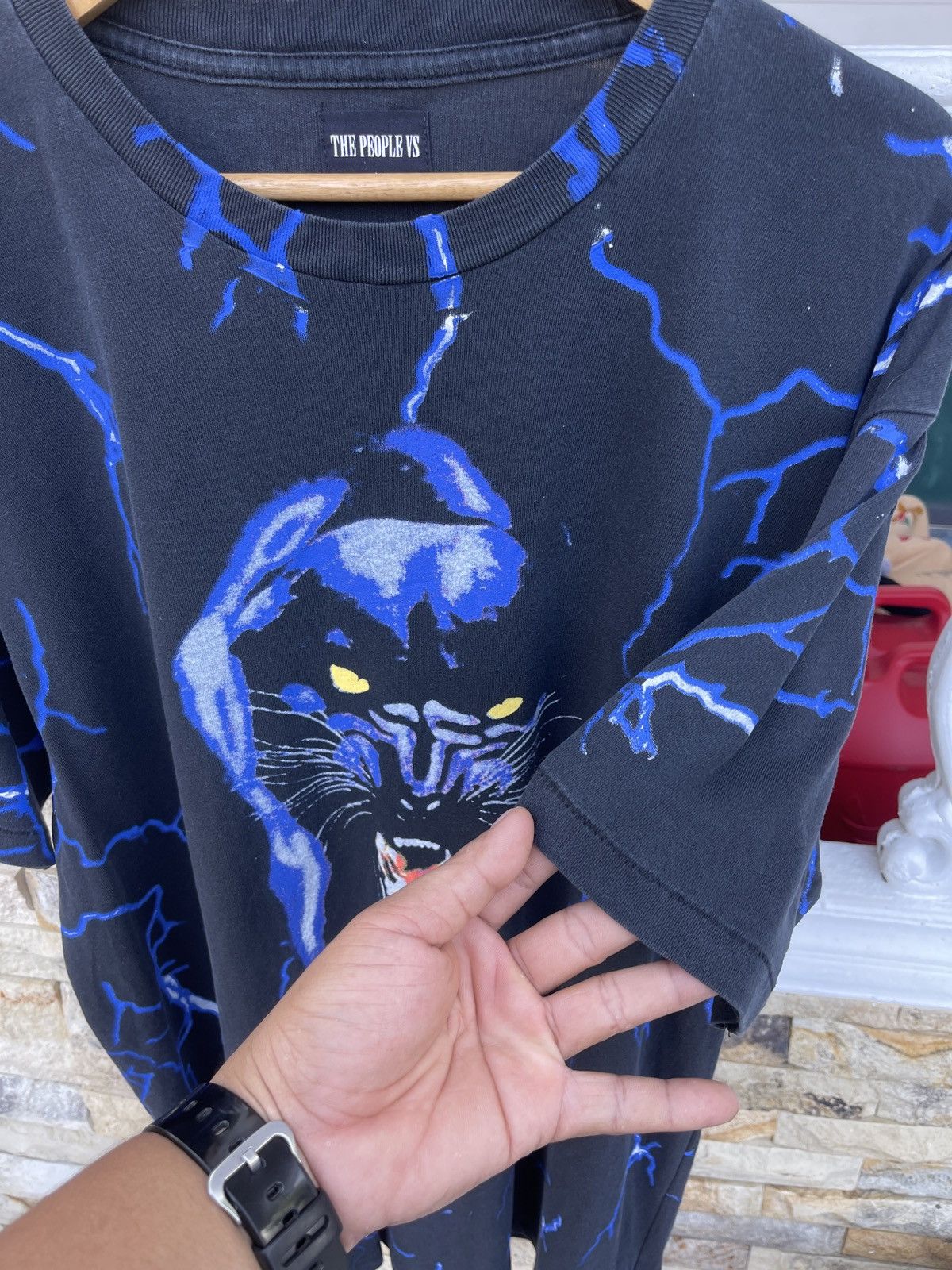 The People Vs. Last Drop🔥The People Vs Panther Thunder Shirt Lightning Aop Size US L / EU 52-54 / 3 - 4 Thumbnail