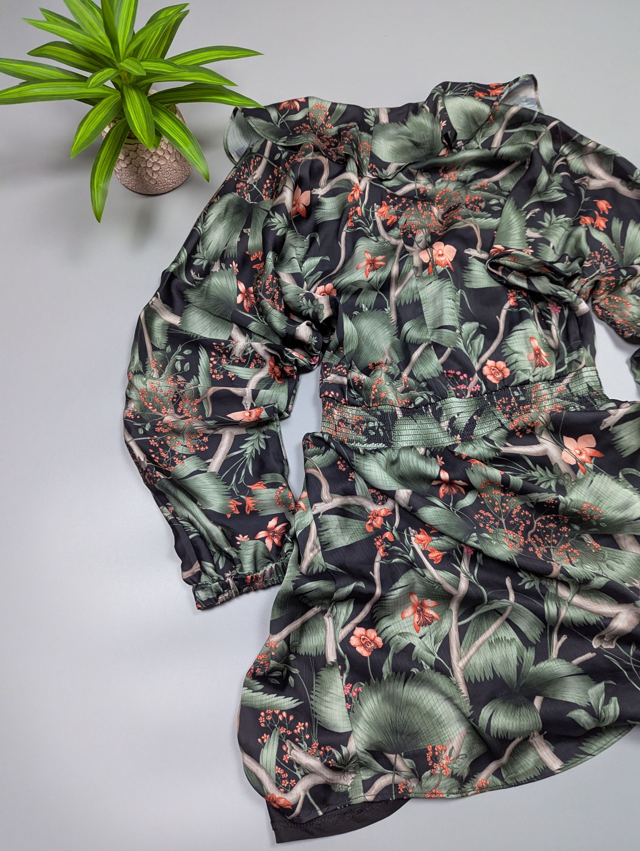 Johanna Ortiz Johanna Ortiz x H&M Floral Mini Dress Puffed Sleeves Size S / US 4 / IT 40 - 17 Thumbnail