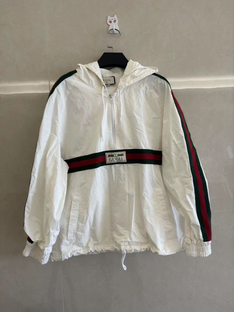 Gucci Gucci White Half-Zip Windbreaker Jacket-yf Size US M / EU 48-50 / 2 - 1 Thumbnail