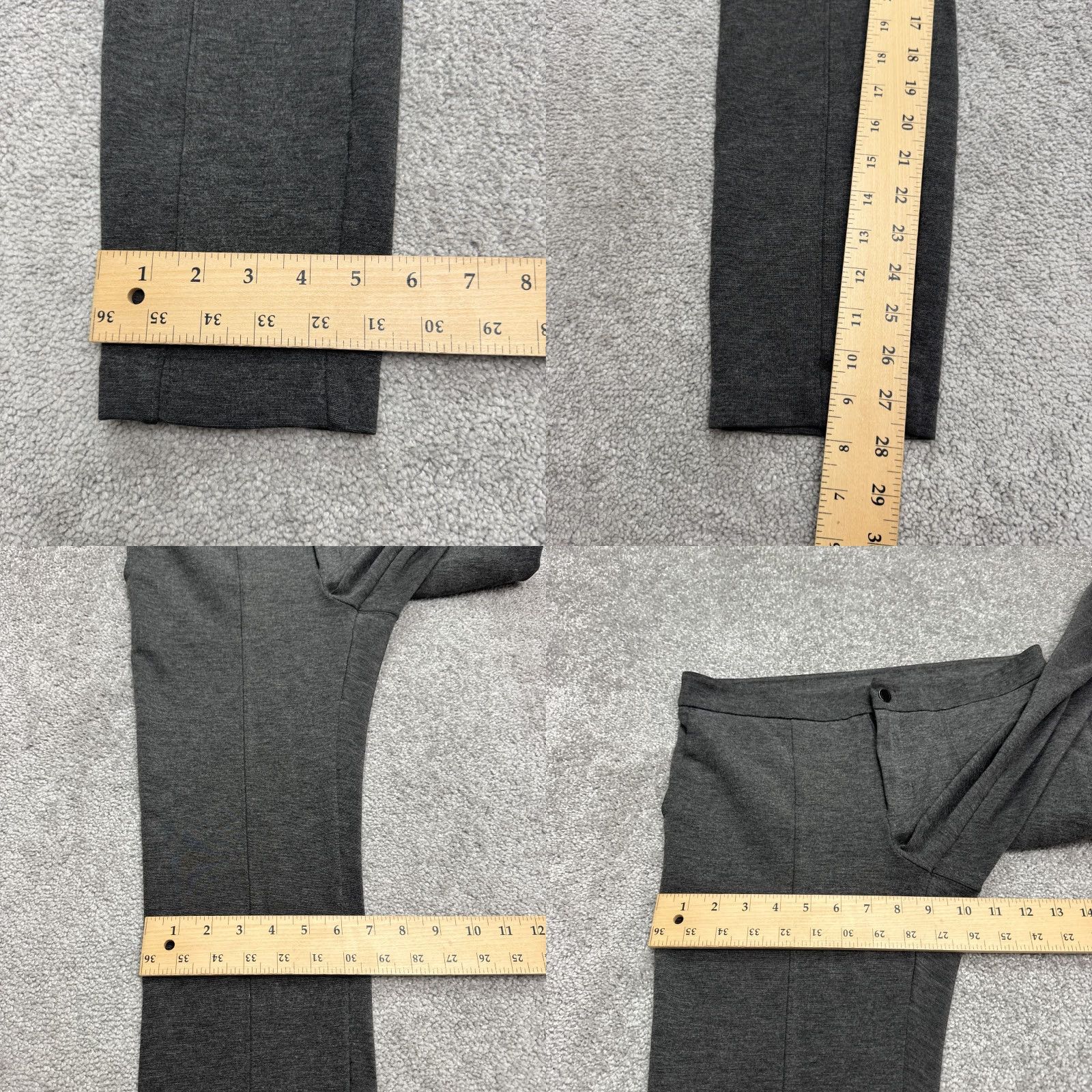 Athleta Athleta Ponte Knit Skinny Fit Trouser Pants Womens 8 Dark Gray Mid Rise Stretch Size 30" / US 8 / IT 44 - 9 Thumbnail