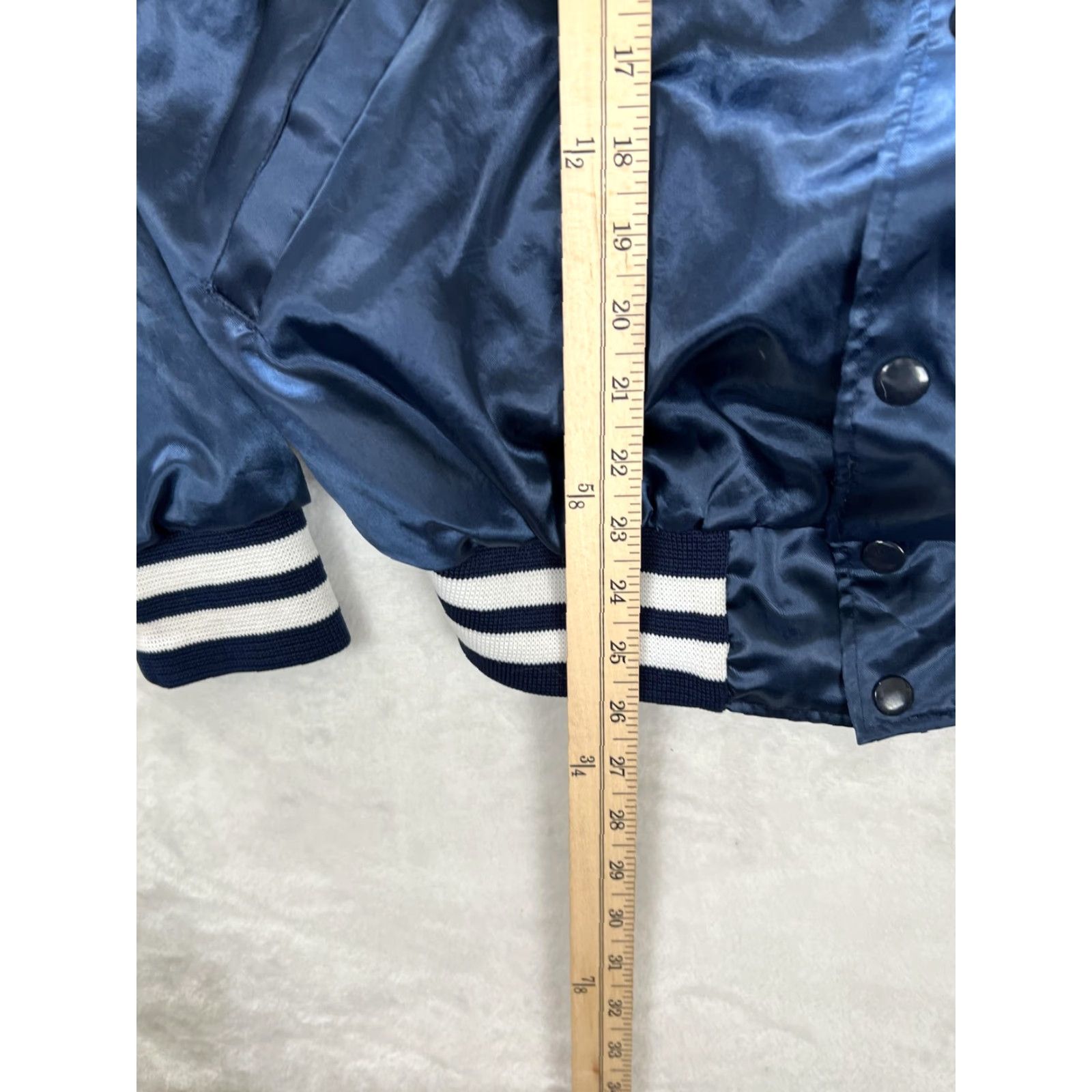 Vintage VINTAGE Hilton AJ-1 West-Mark Trailers Satin Jacket Mens L Navy Blue Varsity Transportation Safety Team USA Size US L / EU 52-54 / 3 - 5 Thumbnail