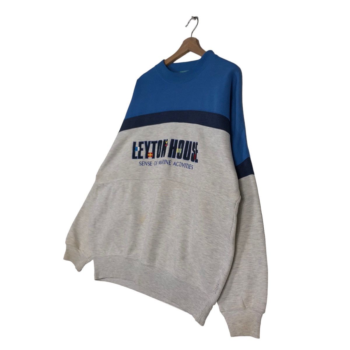 Japanese Brand 🔥Vintage Sweatshirt Crewneck Leyton House Big Logo Size US L / EU 52-54 / 3 - 2 Thumbnail