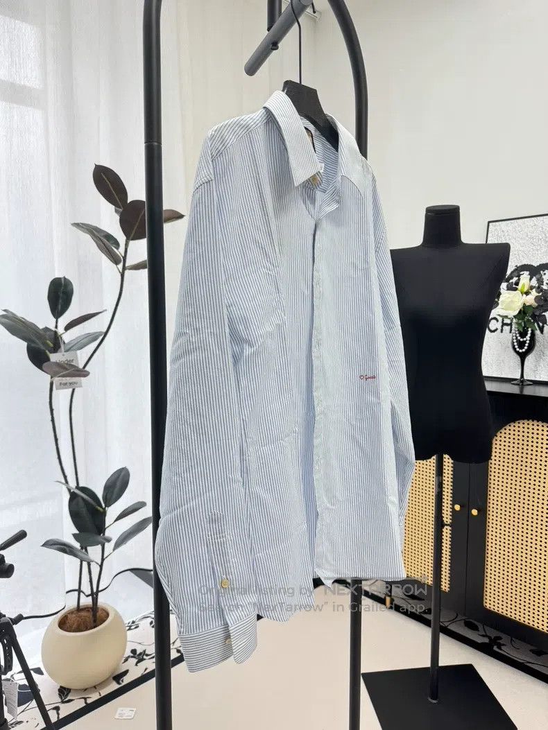 Gucci Gucci Size15++ Blue striped shirt Size US XXS / EU 40 - 8 Thumbnail