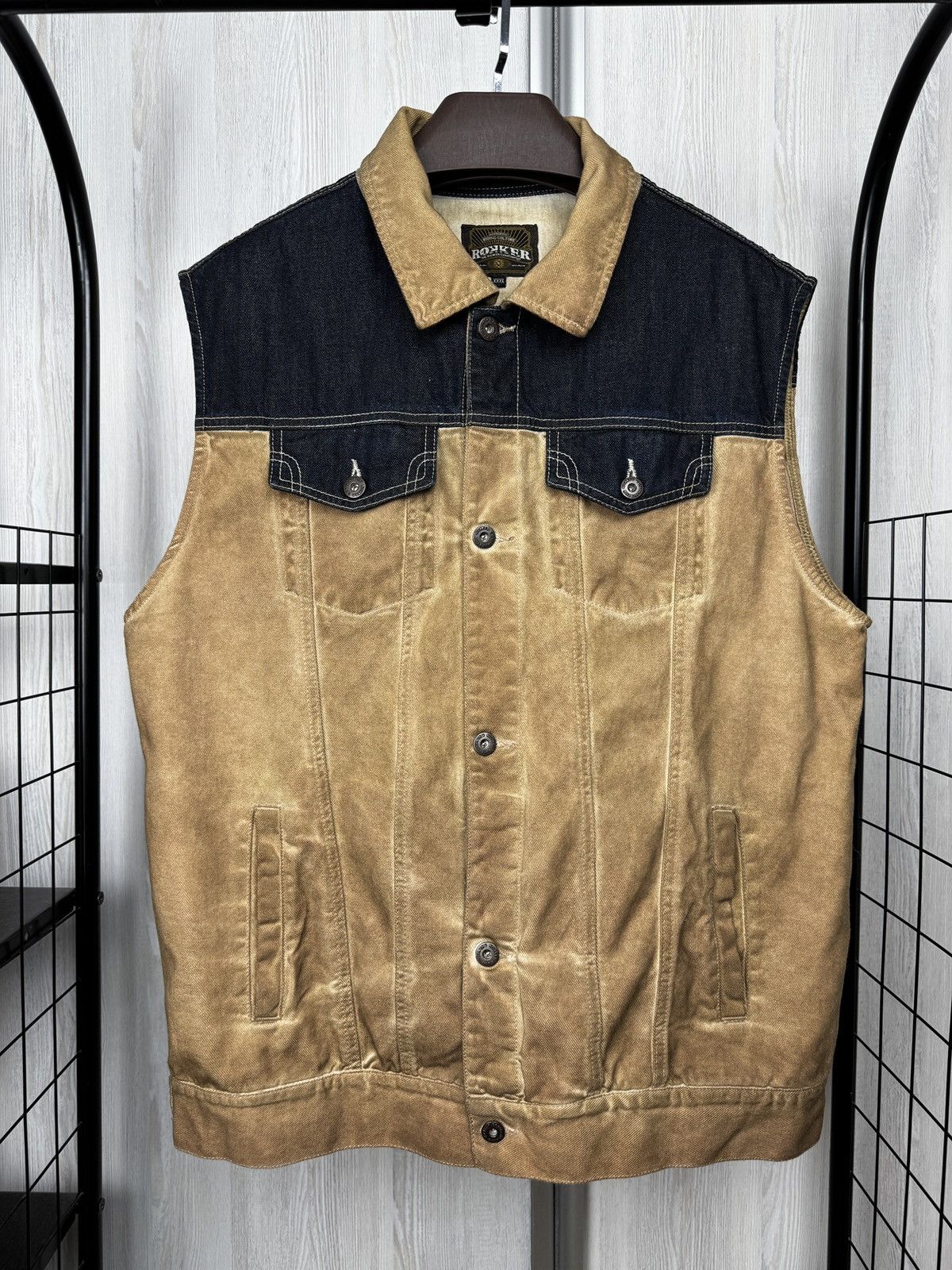 THE ROKKER COMPANY The Rokker Company mixed denim motorcycle vest size XXXL Size US XXL / EU 58 / 5 - 2 Thumbnail