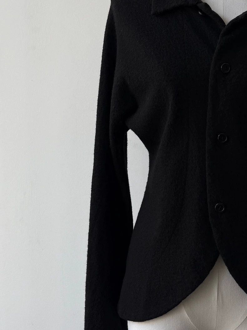 Yohji Yamamoto Yohji Yamamoto Wool Short Jacket Coat