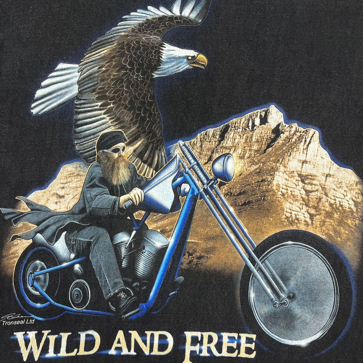 Harley Davidson Vintage Harley Davidson “Wild and Free” biker tee 90’s Size US XL / EU 56 / 4 - 7 Thumbnail