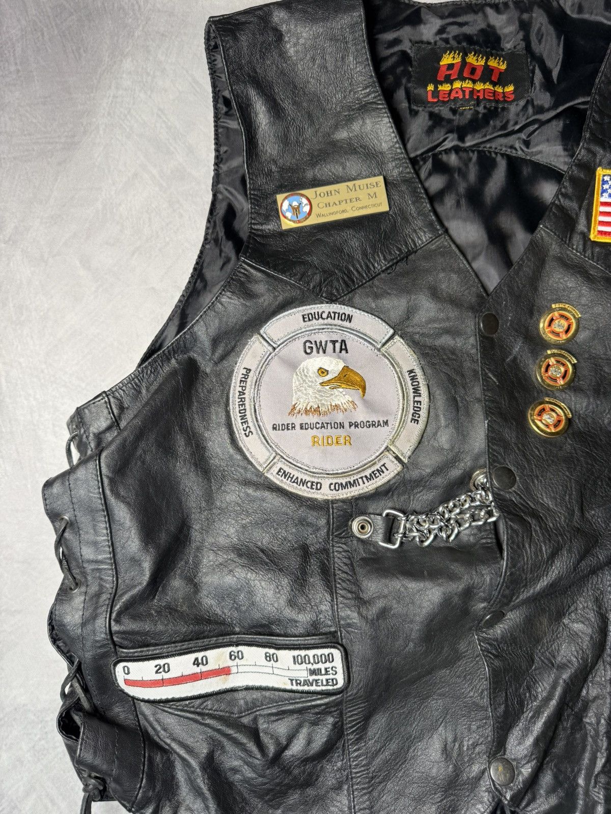 Harley Davidson × Vintage Leather jacket vest with Hot Leather Vintage Size US L / EU 52-54 / 3 - 2 Thumbnail