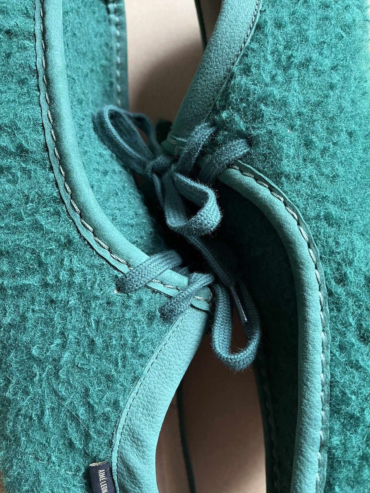 Aime Leon Dore × Clarks Us 9 ALD X Clarks Wallabee low green casentino wool Size US 9 / EU 42 - 3 Thumbnail