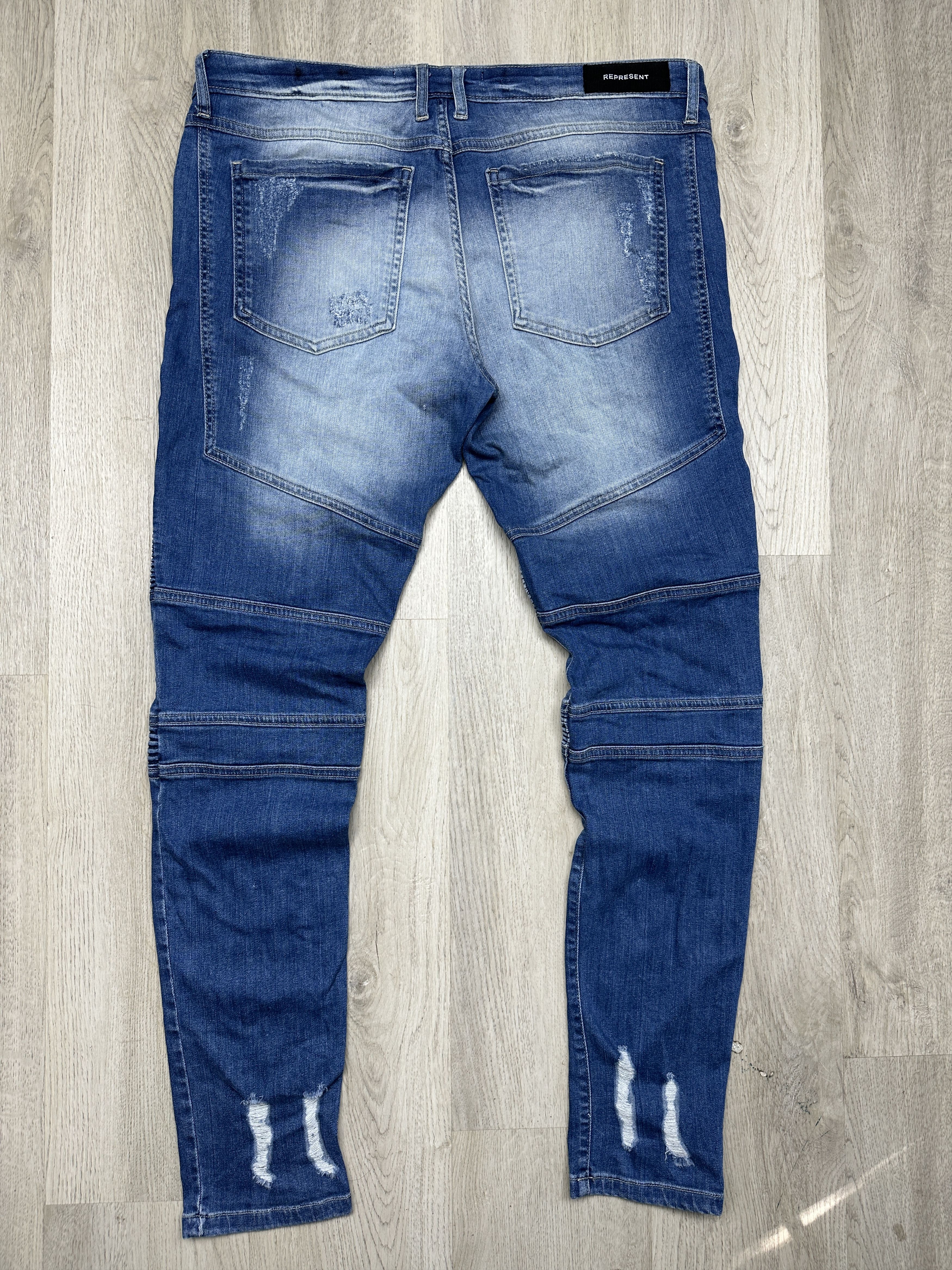 Represent Clo. Represent Mens Biker Denim Pants Jeans Size US 36 / EU 52 - 7 Thumbnail