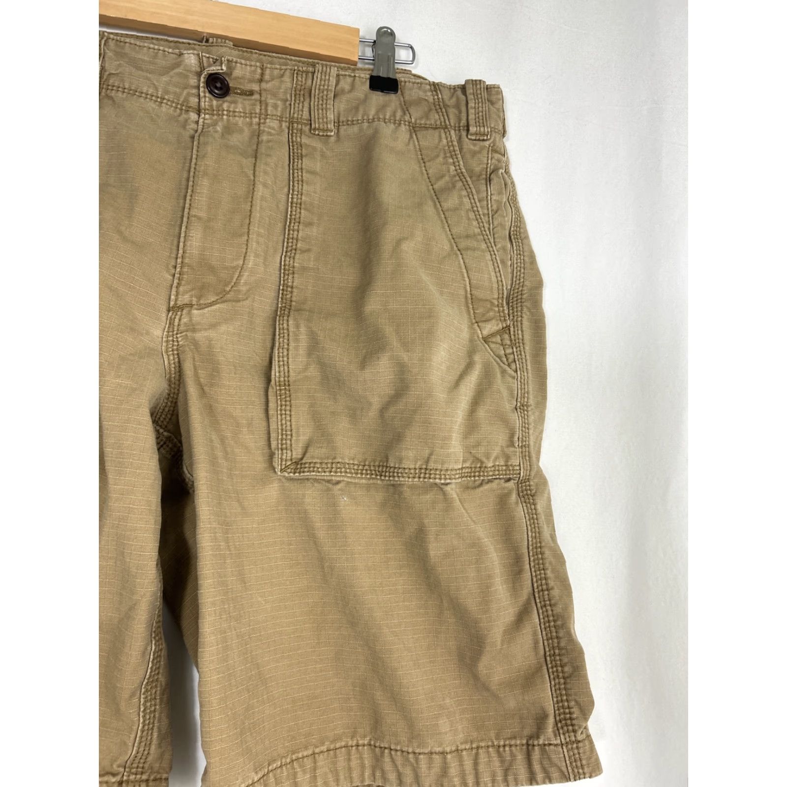 Eddie Bauer Eddie Bauer Mens Cargo Shorts Khaki 36 Cotton Textured Beige Beige Colored 36 Mens Cargo Shorts Size US 36 / EU 52 - 3 Thumbnail