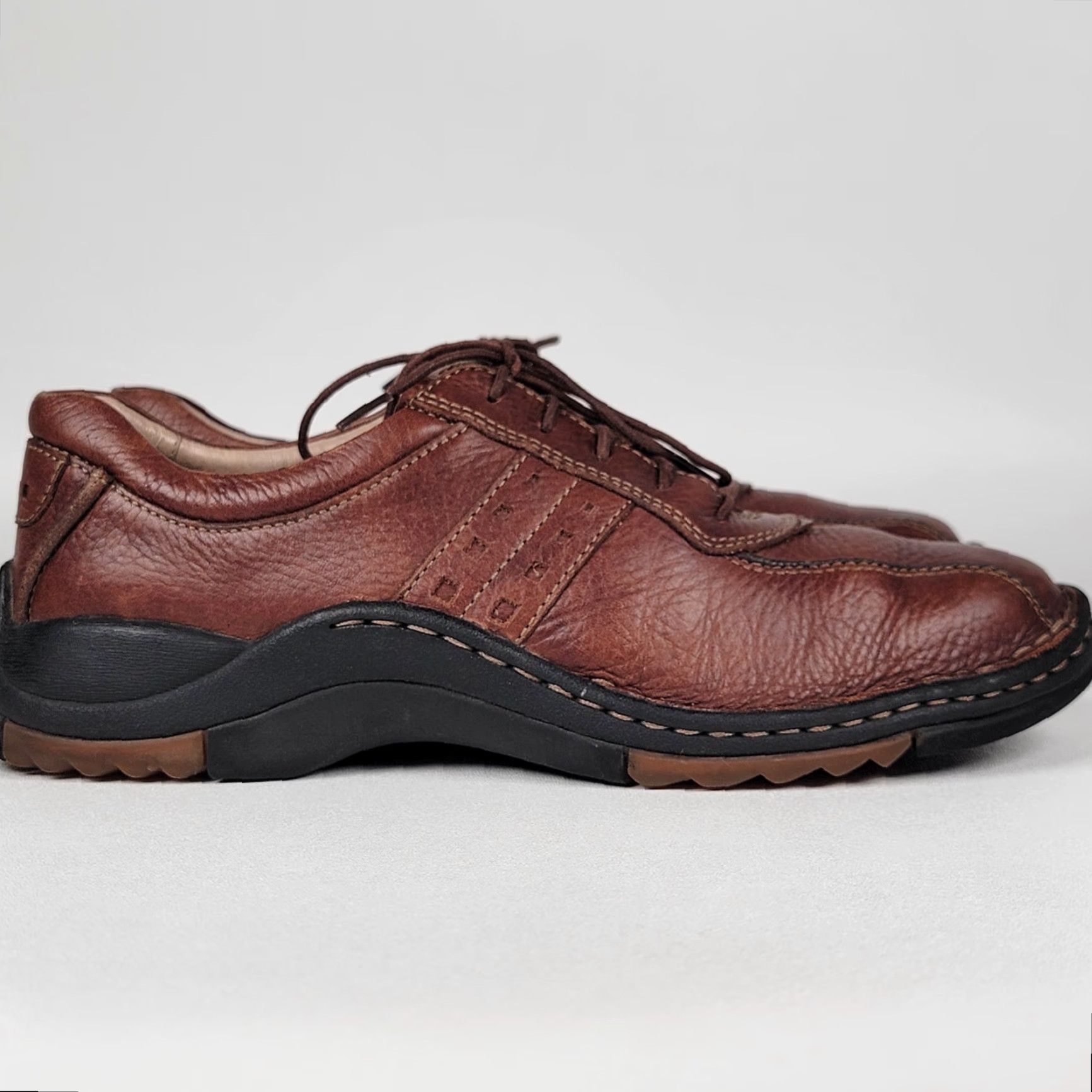 Clarks Clarks Leather Lace-Up Comfort Casual Walking Sneakers for Men 8 M Brown Oxford Shoes Mens Size US 8 / EU 41 - 2 Thumbnail