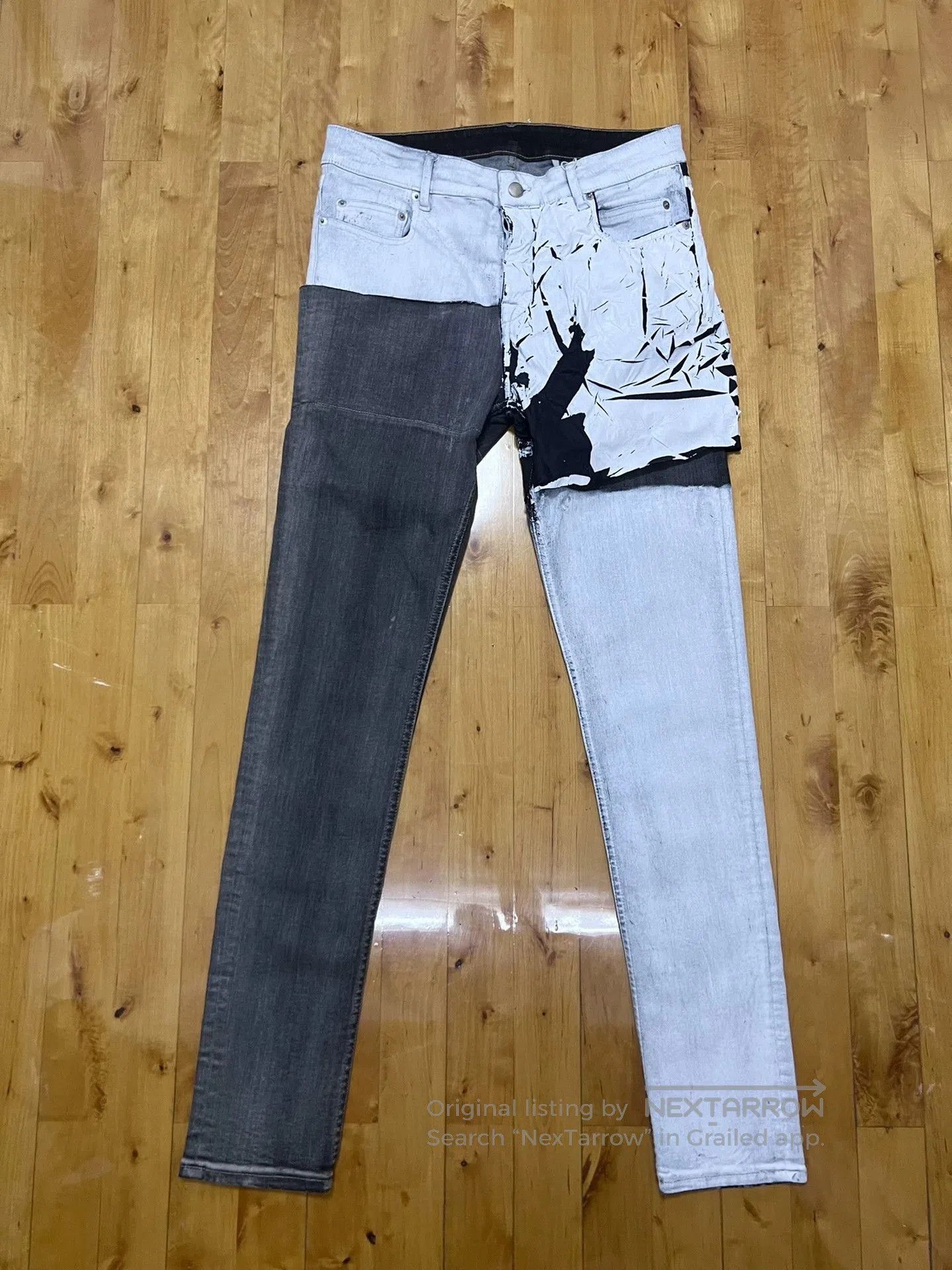 Rick Owens Rick Owens SS20 White Wax Denim Pants. Size US 31 - 1 Thumbnail
