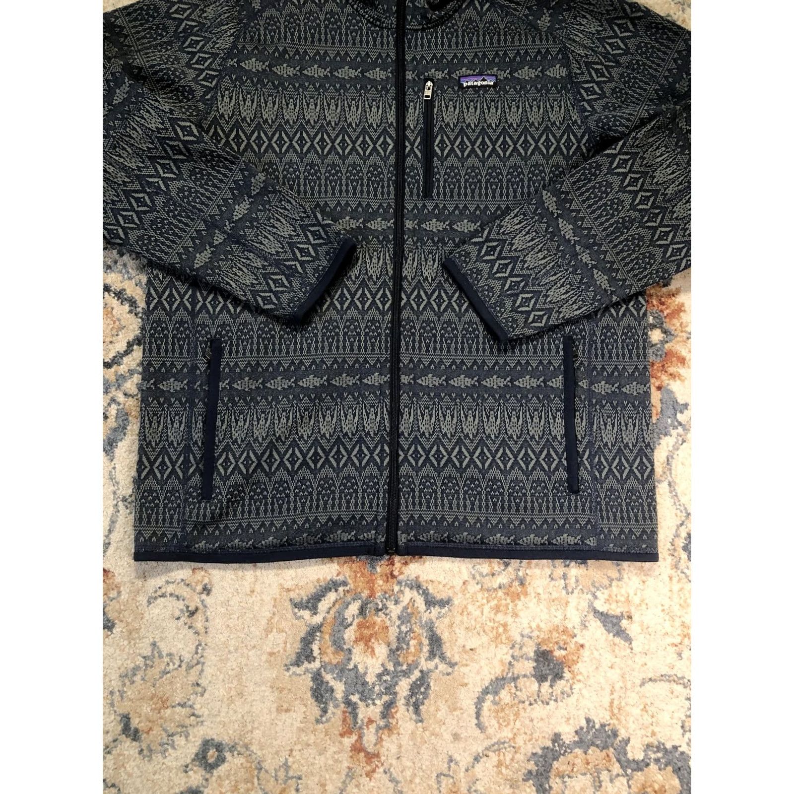 Patagonia Patagonia Jacket Mens XL Blue Better Sweater Fleece Full Zip Fair Isle Pattern Size US XL / EU 56 / 4 - 5 Thumbnail