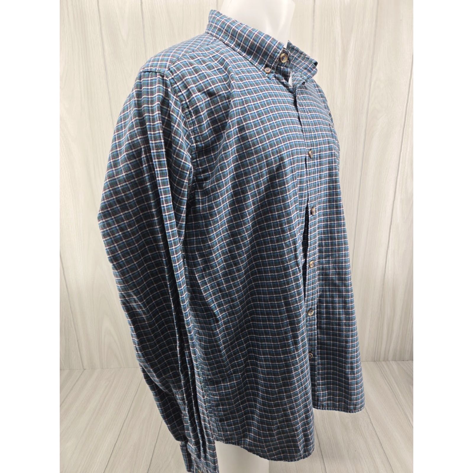 Mountain Khakis Mountain Khakis Shirt Mens 2XL Blue Plaid Button-Up Shirt Long Sleeve Crew Neck Collar Down Classic Outdoor Size US XXL / EU 58 / 5 - 6 Thumbnail