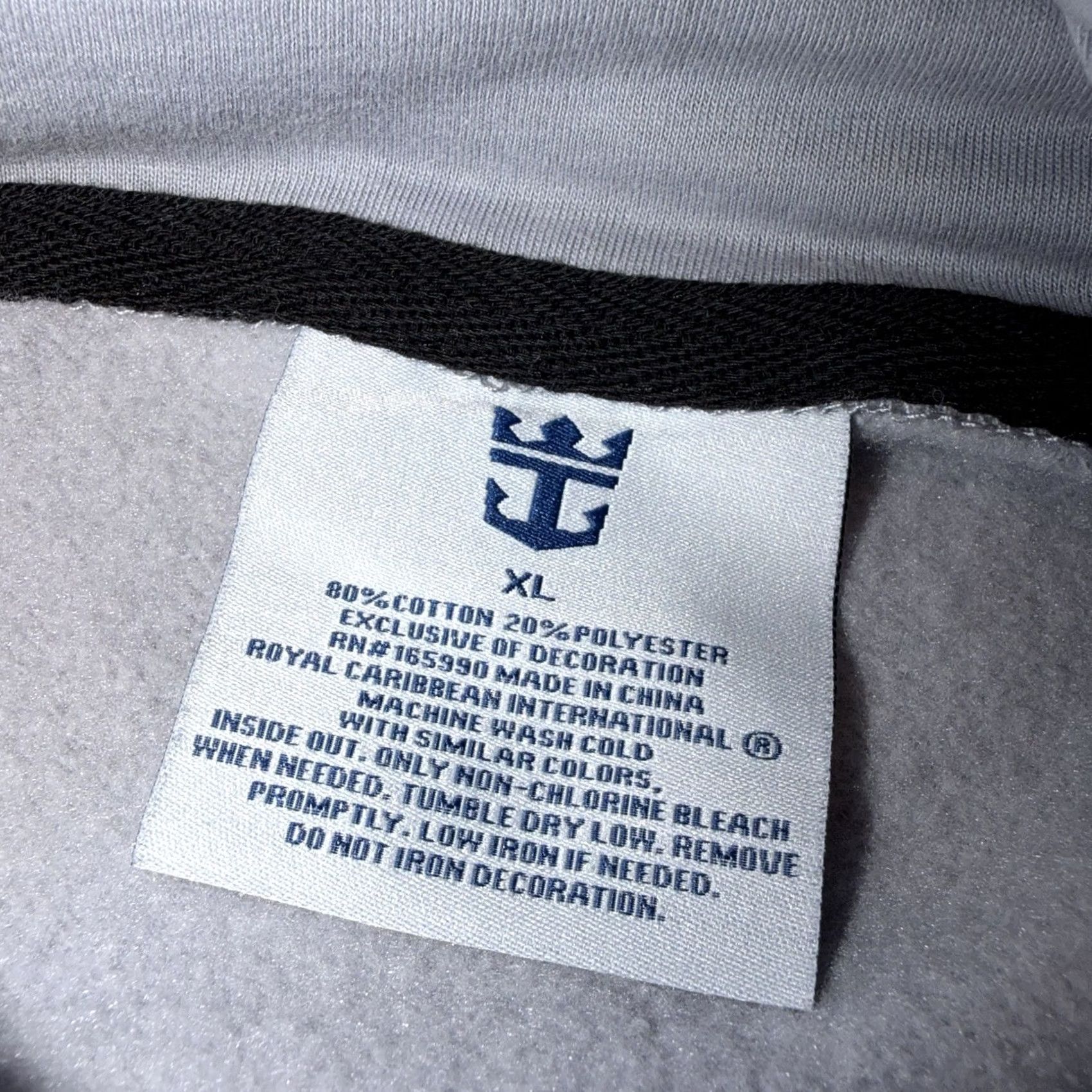 Vintage Royal Caribbean Hooded Sweatshirt Hoodie XL Blue Black New Embroidered Size US XL / EU 56 / 4 - 7 Thumbnail