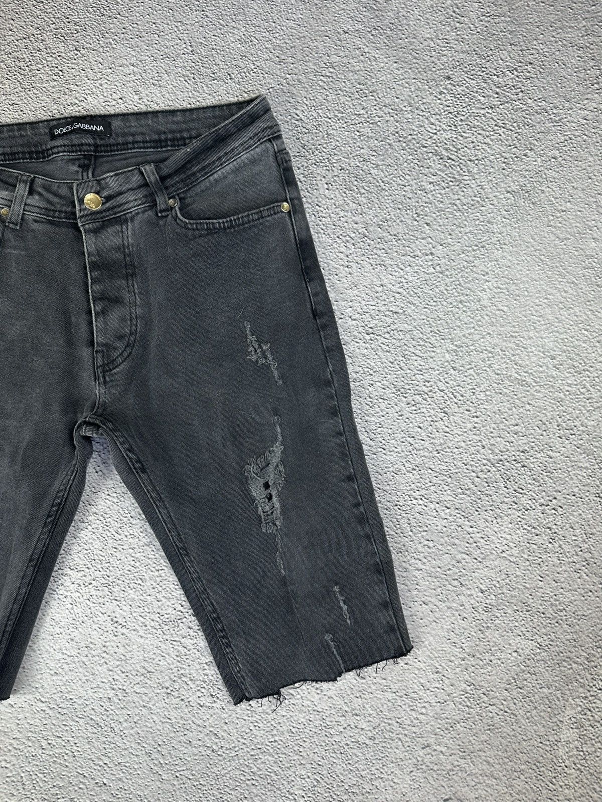 Japanese Brand × Vintage D&G Gold Logo Patch Distressed Denim Y2K Size US 30 / EU 46 - 7 Thumbnail