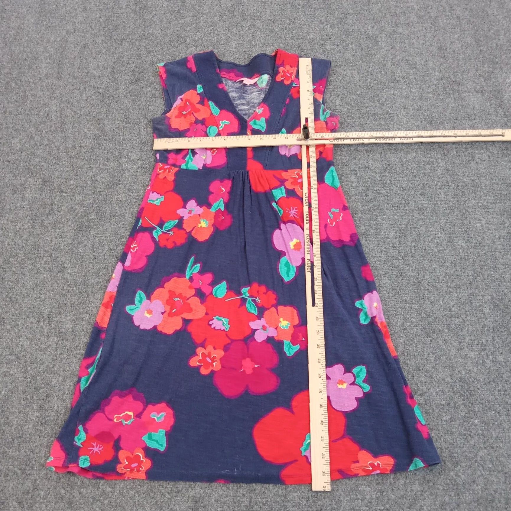Lilly Pulitzer Lilly Pulitzer Blue Floral Fit and Flare Dress Womens Small Casual Size S / US 4 / IT 40 - 2 Thumbnail