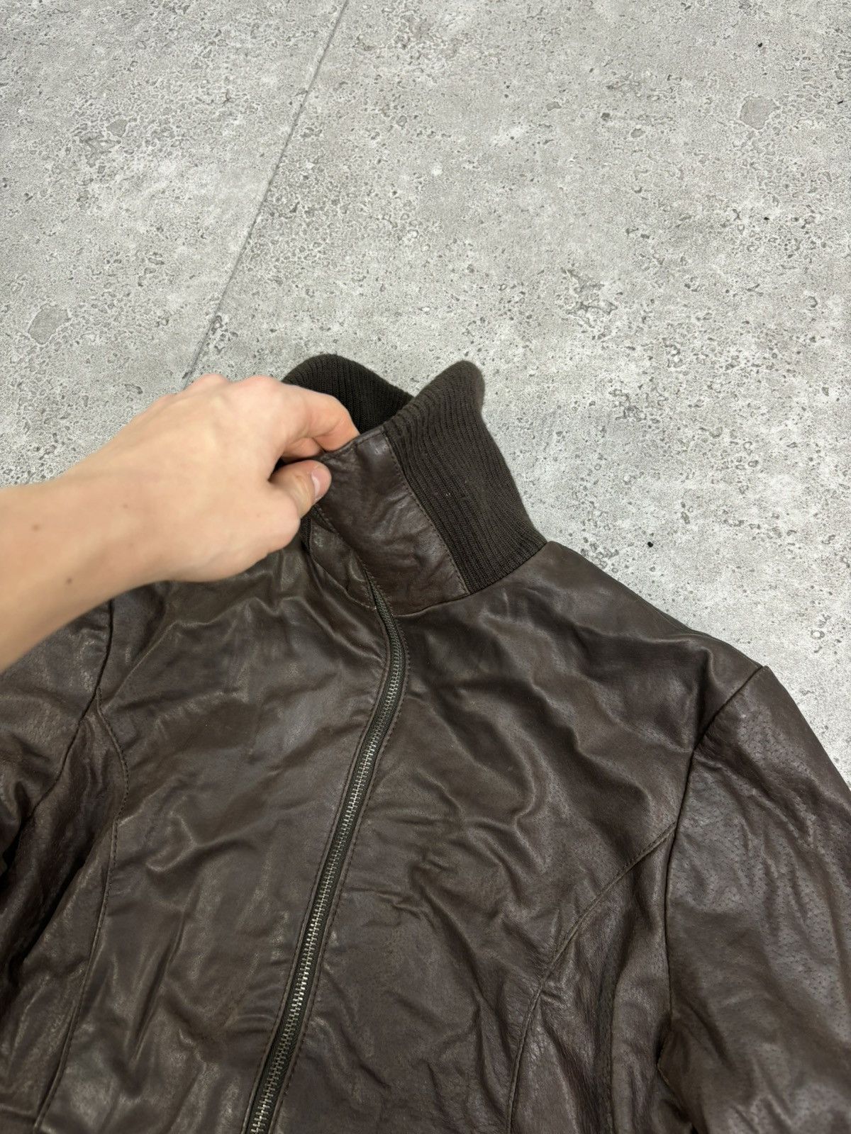 Genuine Leather × Japanese Brand Archive Japanese Leather Jacket Distressed Cropped 2000s Size US M / EU 48-50 / 2 - 6 Thumbnail