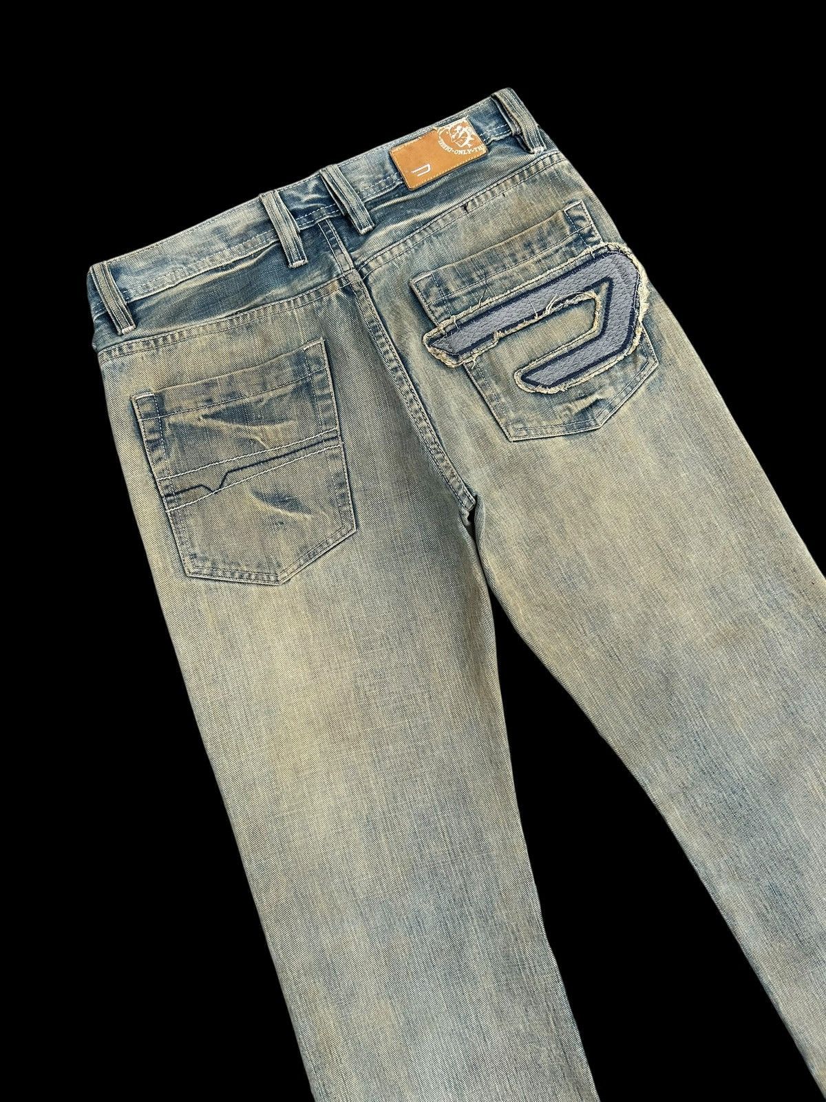 Kapital Vintage Diesel Big Logo Distressed Dirty Denim jeans Size US 32 / EU 48 - 5 Thumbnail
