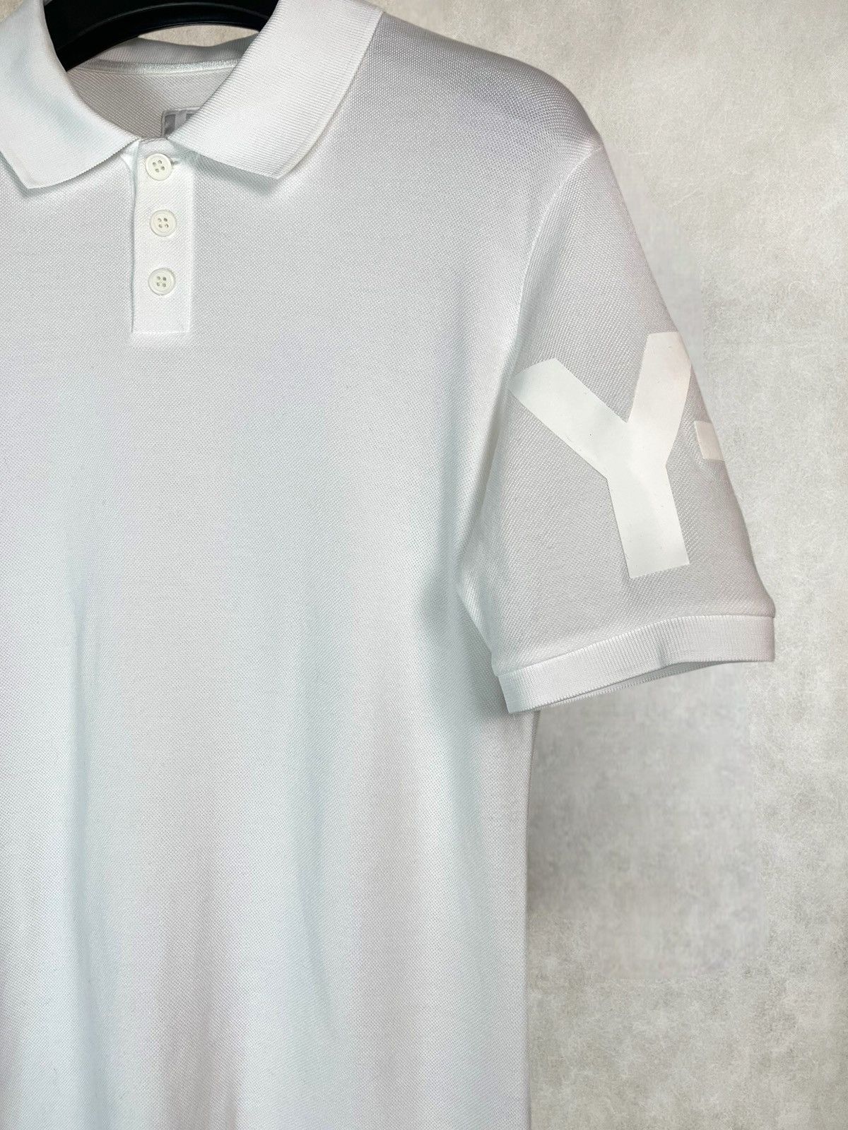 Yohji Yamamoto Ss05 Y3 yohji yamamoto adidas rubber sleeve logo polo shirt Size US M / EU 48-50 / 2 - 2 Thumbnail