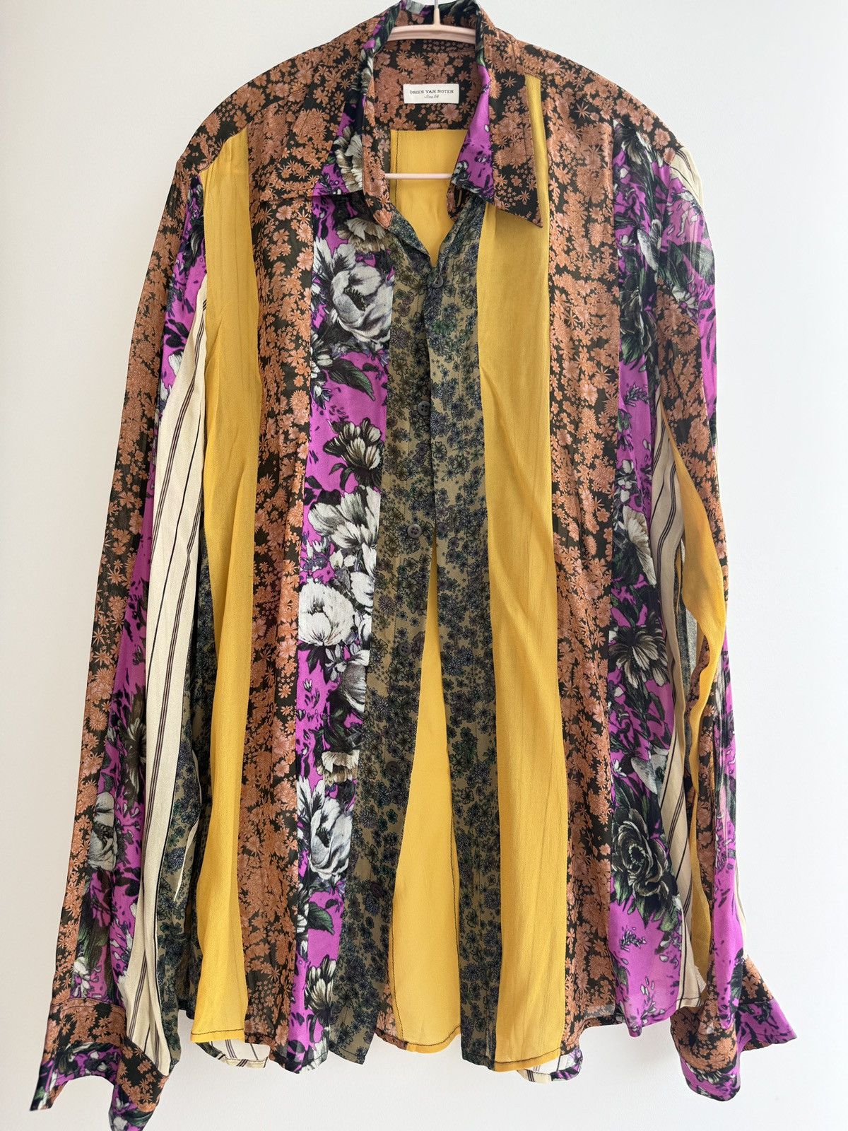 Dries Van Noten Dries van Noten patchwork shirt Size US L / EU 52-54 / 3 - 1 Thumbnail