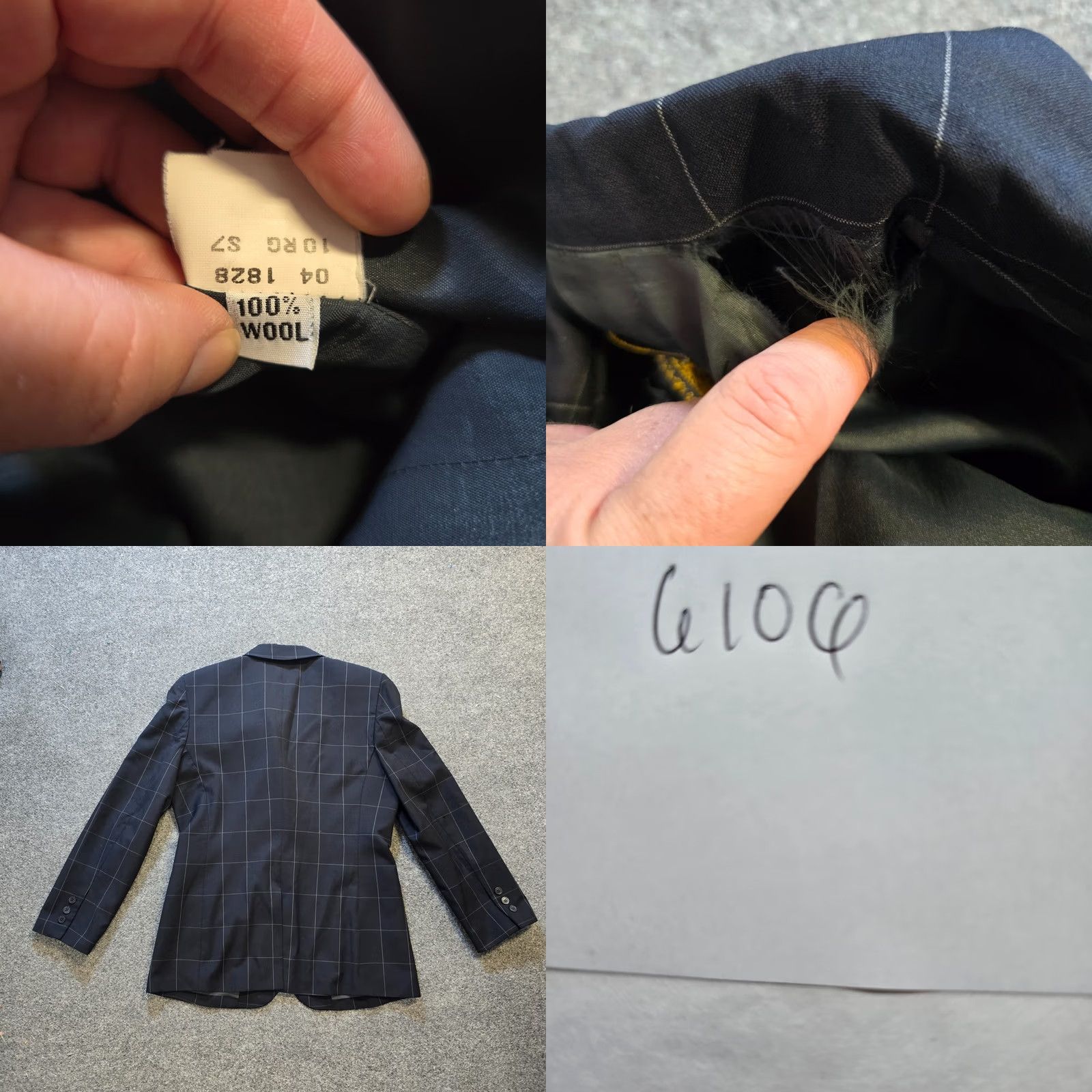 Brooks Brothers VINTAGE Brooks Brothers Jacket Womens 10 Blue Windowpane Blazer Wool Academia Clip/Blazer (Note: Restrictions apply) Size L / US 10 / IT 46 - 8 Thumbnail