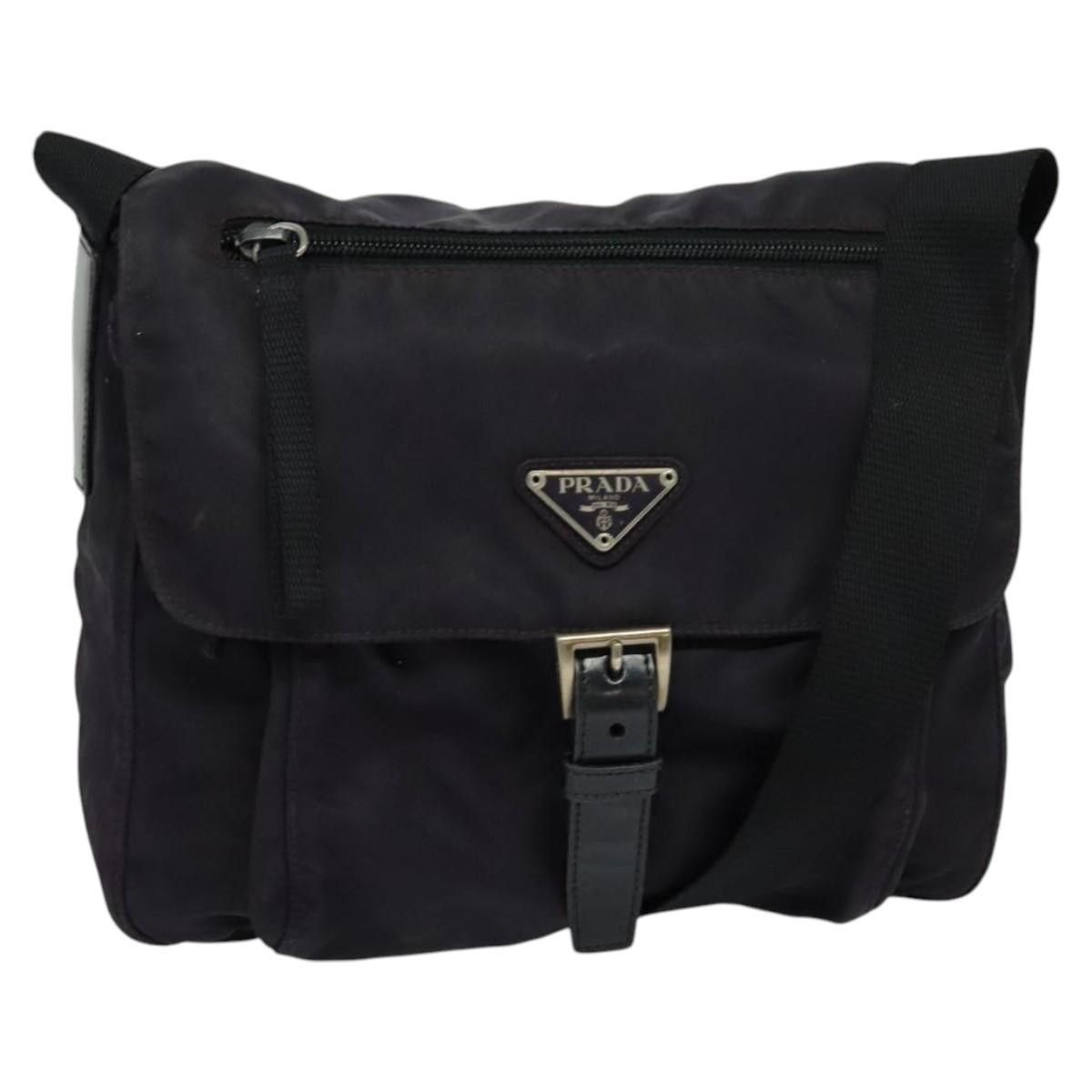 Prada Shoulder Bag Nylon Purple Silver Auth Sw432 in Purple/Silver, Women's