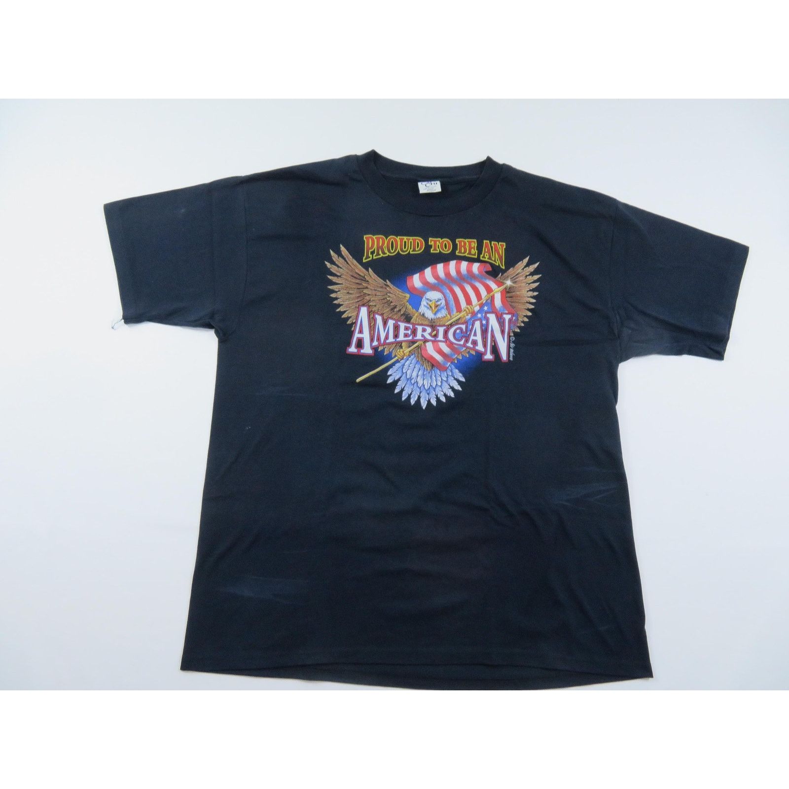 Other Proud to Be An American Eagle-Flag Black T-Shirt Sz 2XL 90s Size US XXL / EU 58 / 5 - 1 Thumbnail