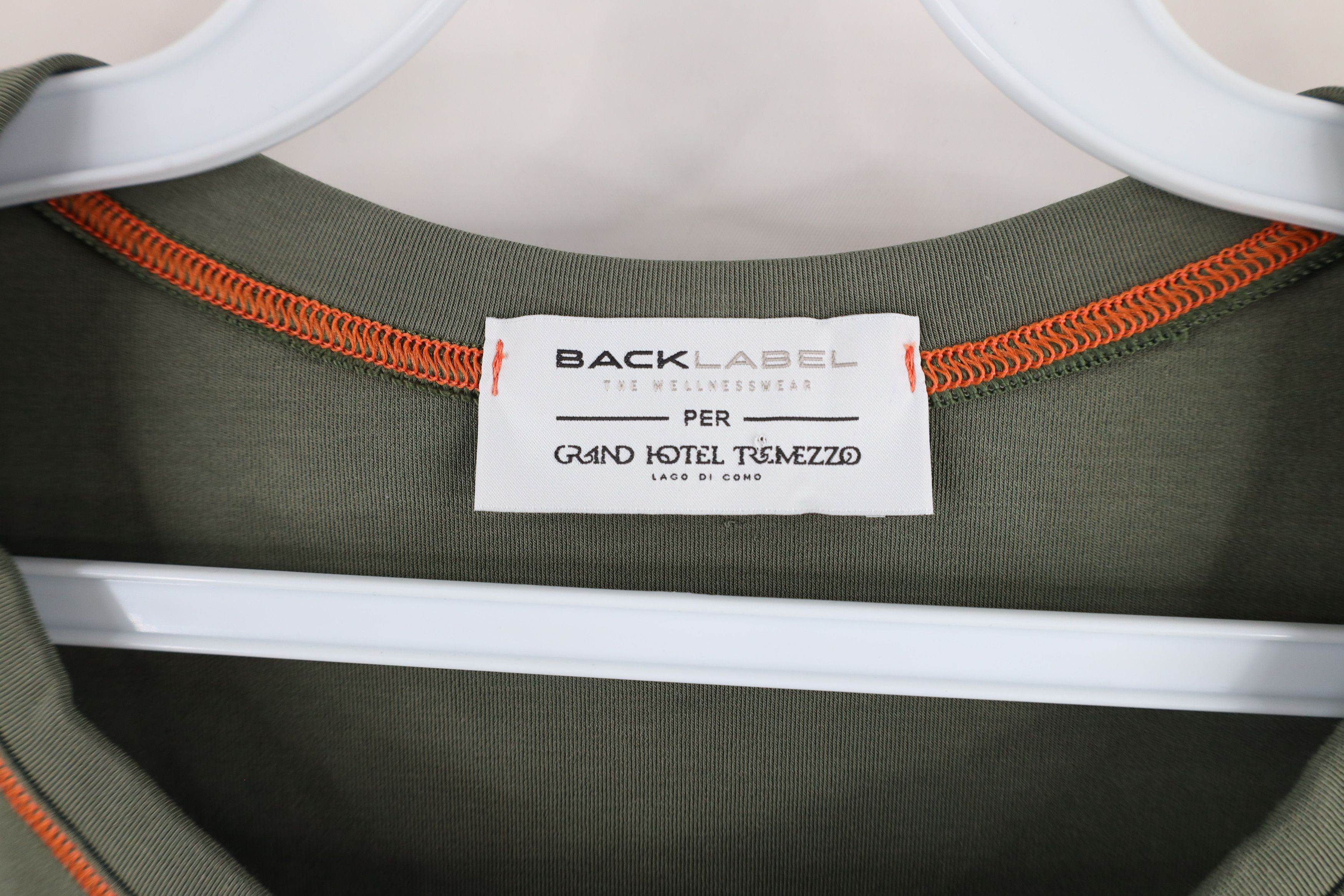 Vintage Backlabel Wellnesswear Grand Hotel Tremezzo Italy T-Shirt Size US L / EU 52-54 / 3 - 4 Thumbnail
