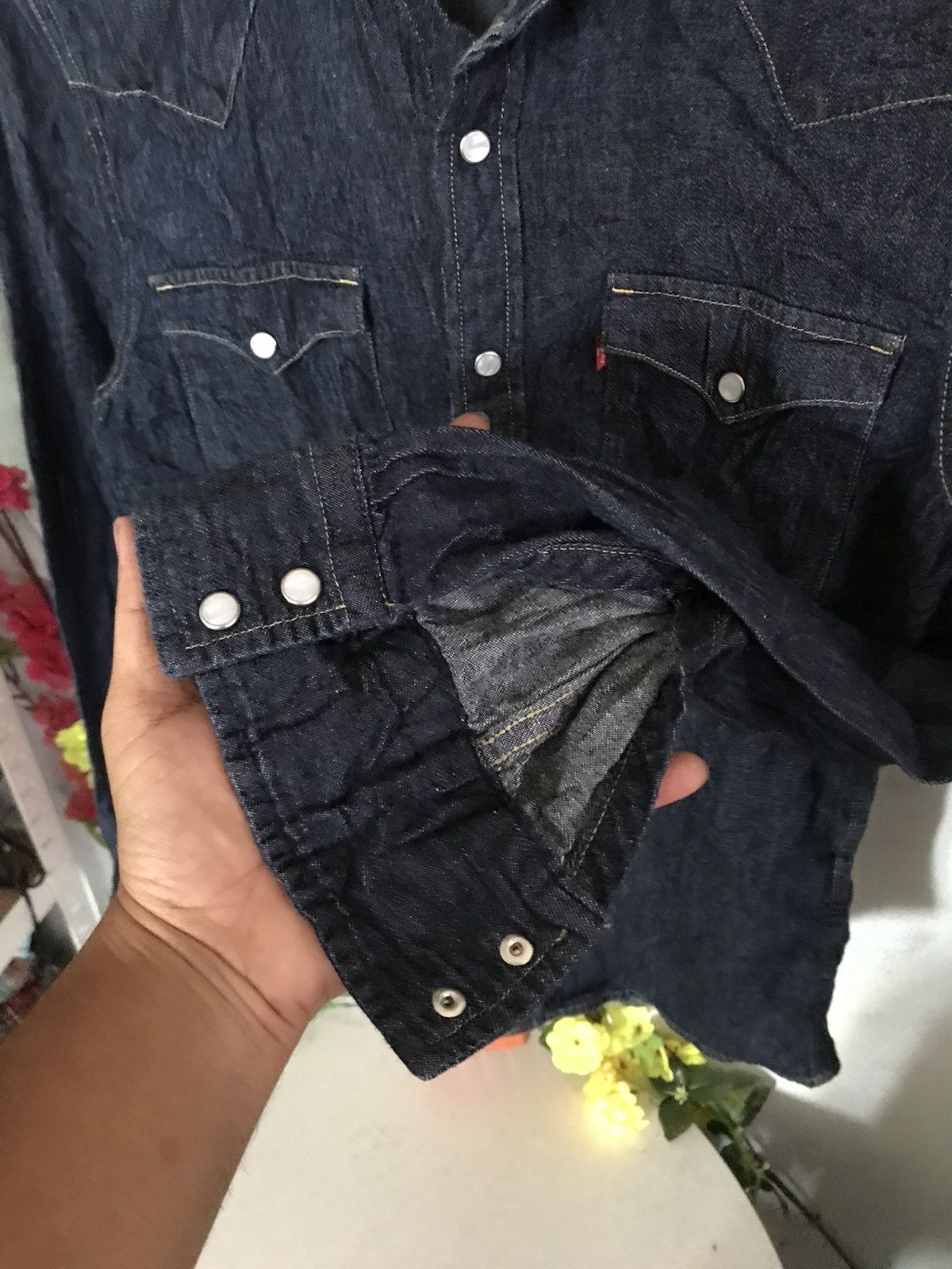 Levi's Levis Blue Denim Button Long Slevee Size US S / EU 44-46 / 1 - 9 Thumbnail