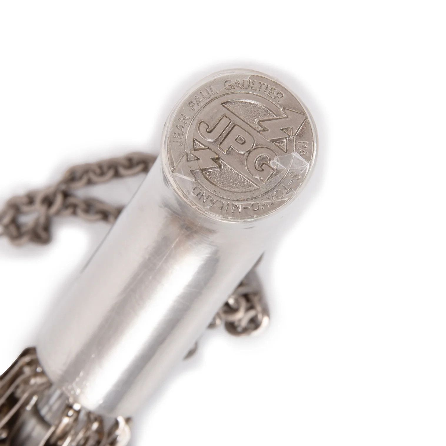Jean Paul Gaultier Metal Chain Handle Folding Umbrella in Yellow Size ONE SIZE - 5 Thumbnail