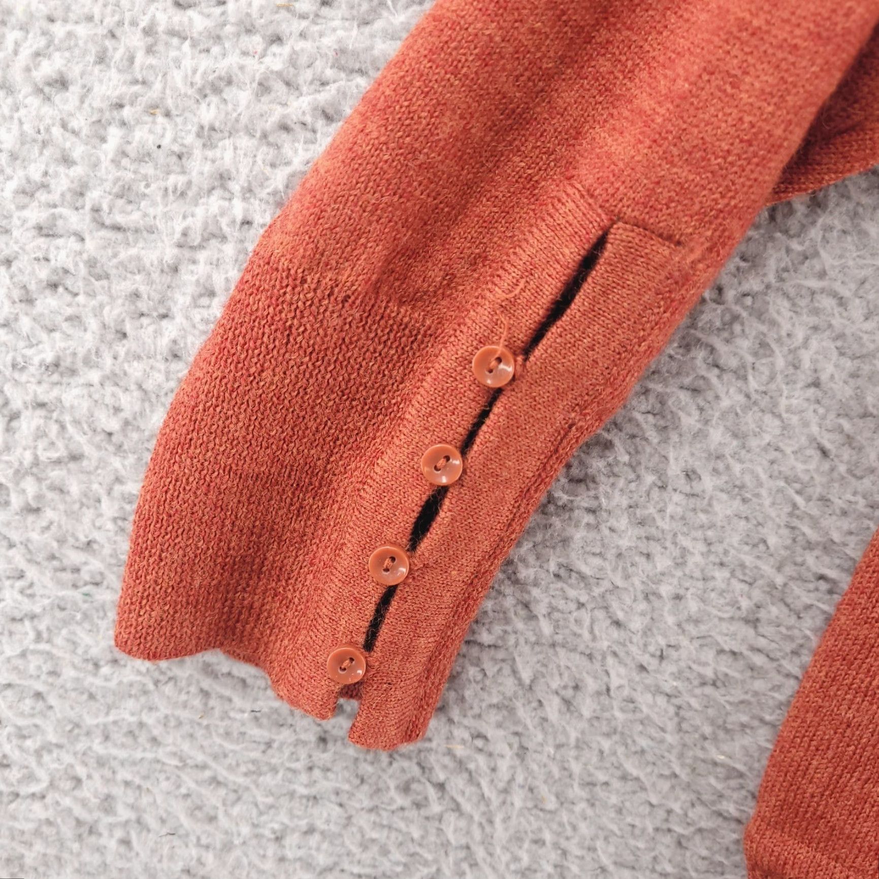 Vintage Sarah Spencer Sweater Womens Small Orange Merion Wool Turtleneck Size S / US 4 / IT 40 - 3 Thumbnail