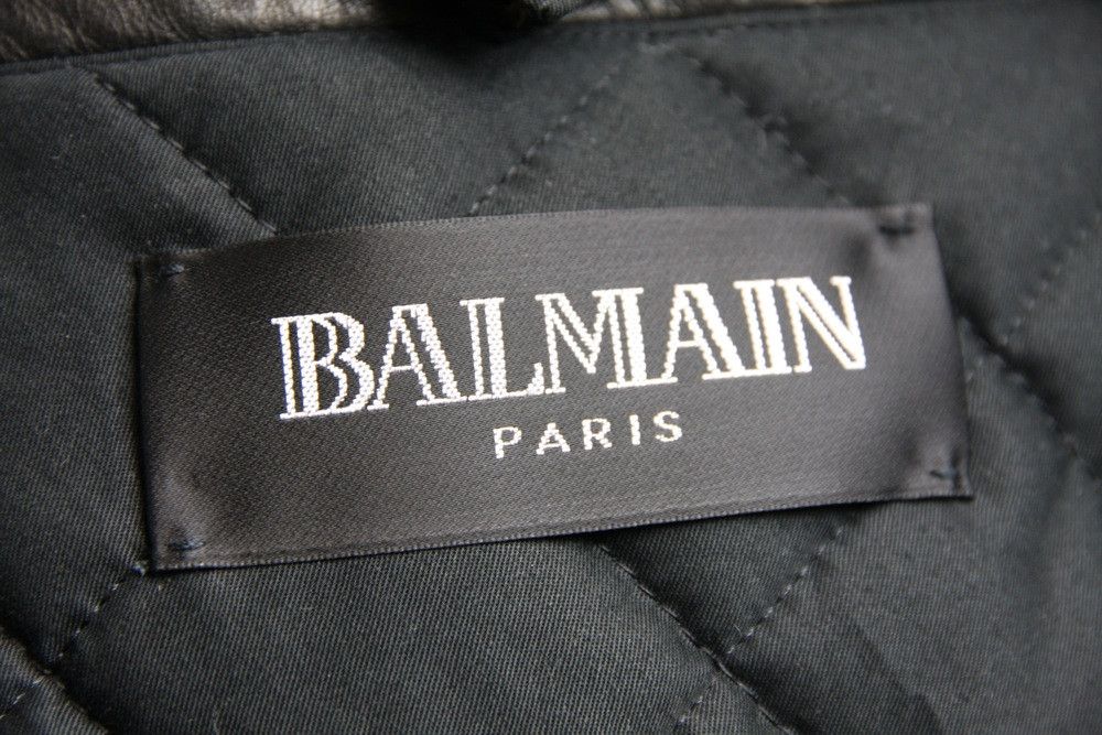 Balmain Balmain Paris Midnight Blue Black Calf Hair Leather Biker Size US M / EU 48-50 / 2 - 17 Thumbnail