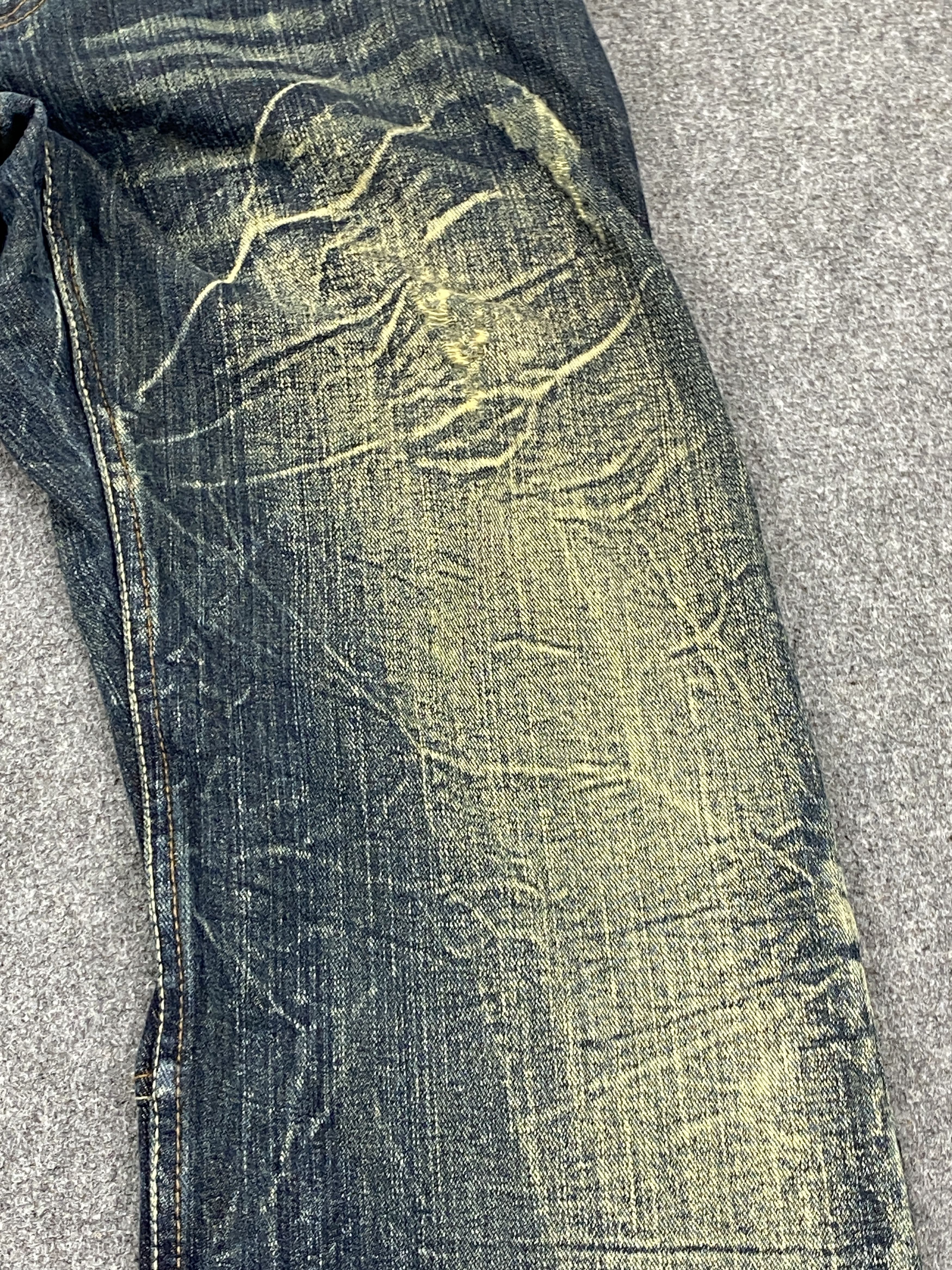 If Six Was Nine Vintage Dominates Handcrafted Double Waist Jeans DP2726 Size US 33 - 8 Thumbnail