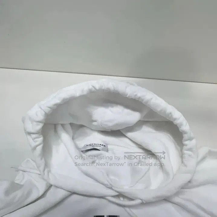 Balenciaga Balenciaga White Drawstring Long Sleeve Hoodie. Size US M / EU 48-50 / 2 - 6 Thumbnail