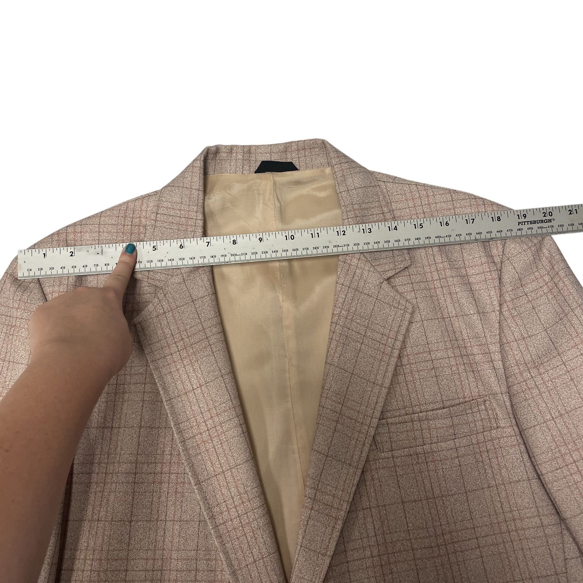 Sears Vtg Sears MOD Brown Sport Coat APRICOT PEACH Jacket Size 40R - 9 Thumbnail