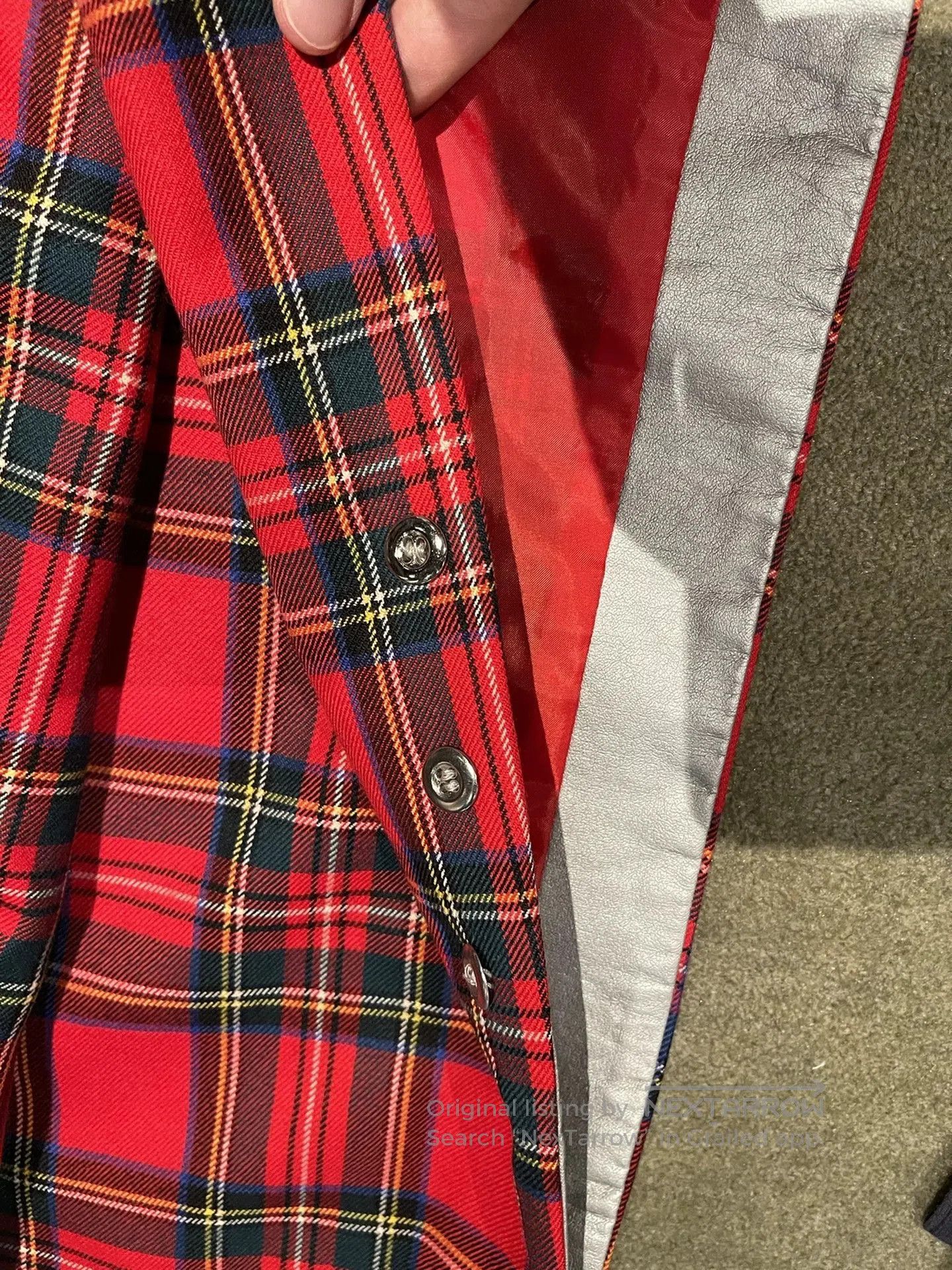 Other Red Plaid Long Skirt. Size 37" - 4 Thumbnail