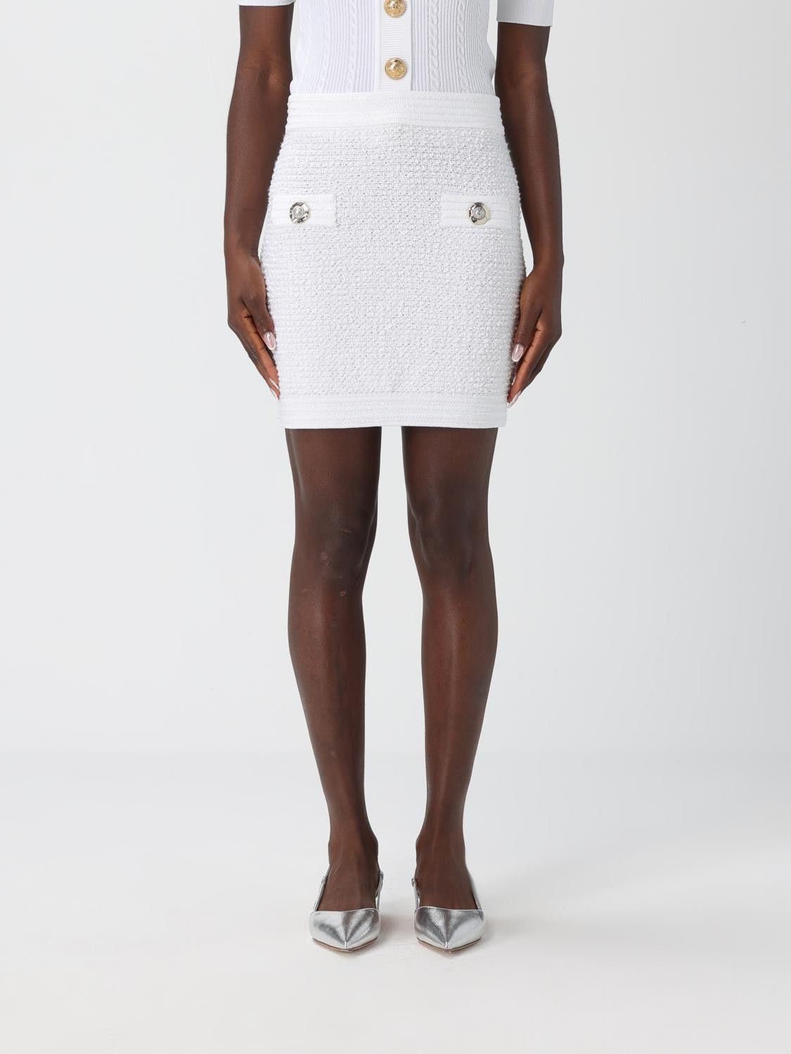 Balmain Balmain Skirt Woman White Size 27" / US 4 / IT 40 - 1 Thumbnail
