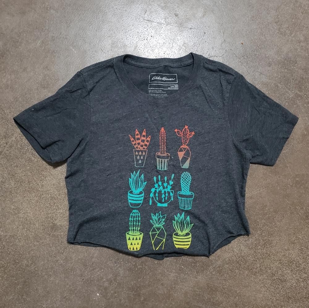Eddie Bauer Dark Grey Eddie Bauer Cropped Short Sleeve Size XS / US 0-2 / IT 36-38 - 1 Thumbnail
