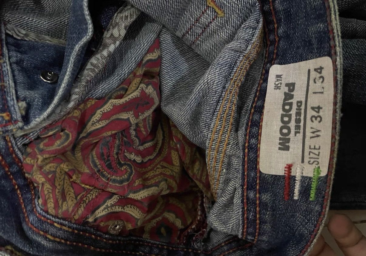 Diesel Diesel Distressed Relaxed Wide-Leg Denim Jeans Size US 34 / EU 50 - 6 Thumbnail
