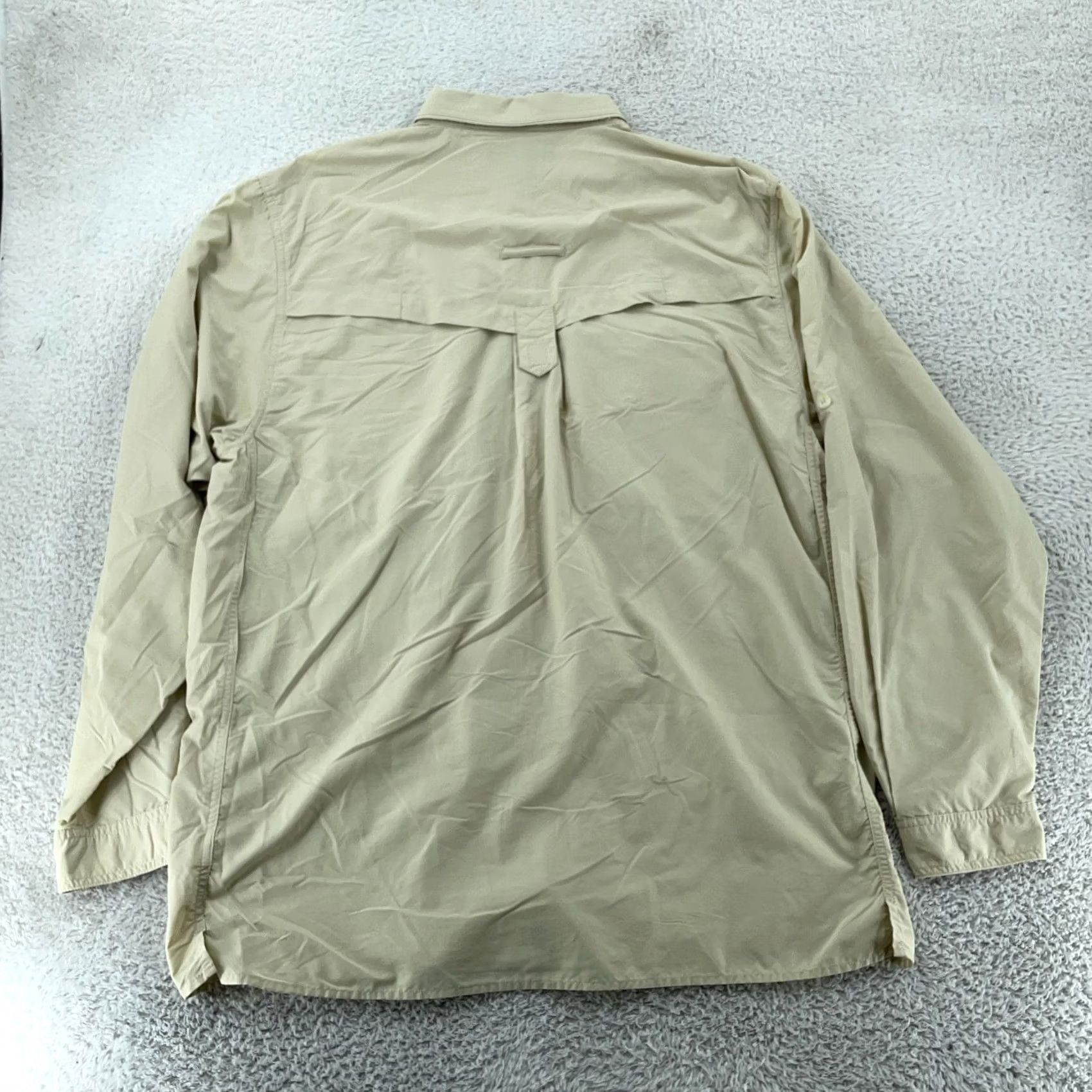 ExOfficio ExOfficio Shirt Mens XLT Khaki Vented Safari Fishing Travel Collared Button Up Size US XL / EU 56 / 4 - 3 Thumbnail