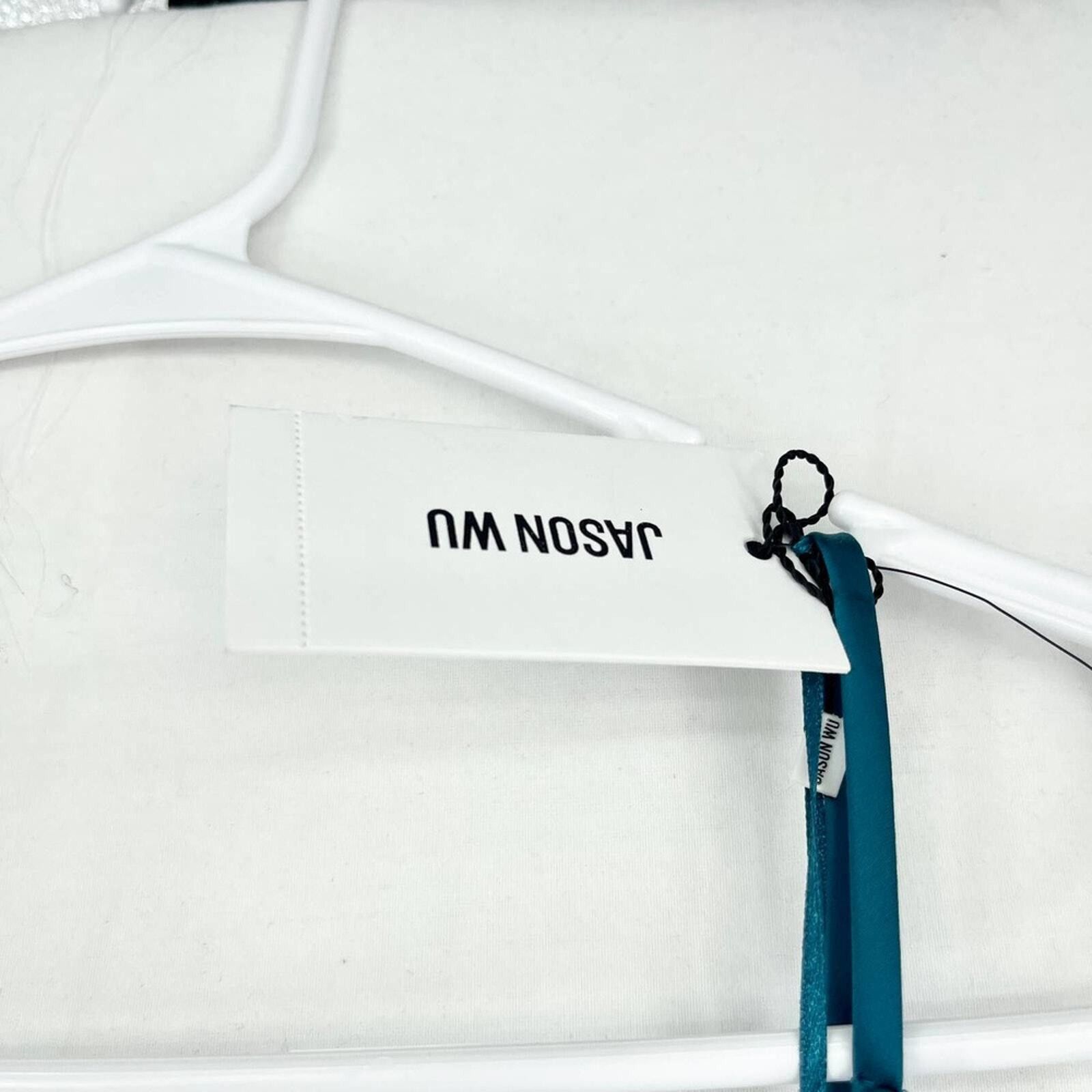 Jason Wu Jason Wu Teal Crisscross Tie Shoulder Slip Maxi Dress Large Size L / US 10 / IT 46 - 2 Thumbnail