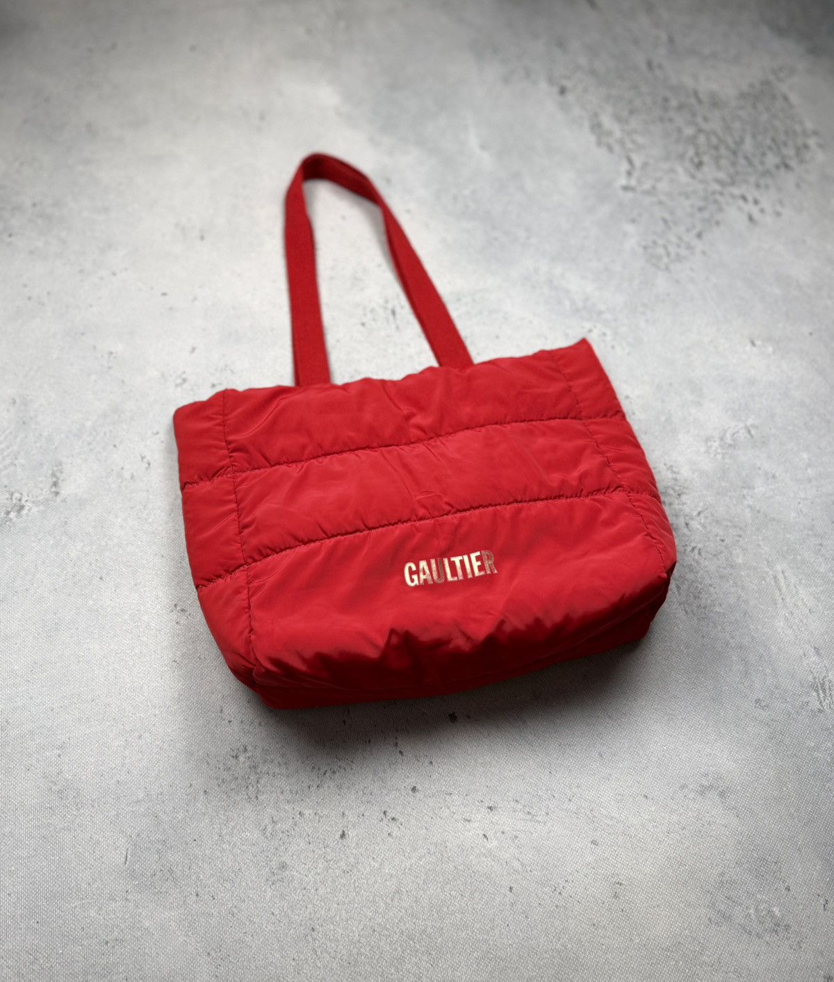 Jean Paul Gaultier Jean Paul Gaultier Red Padded Tote Bag Rare Puffer Shopper Size ONE SIZE - 1 Thumbnail