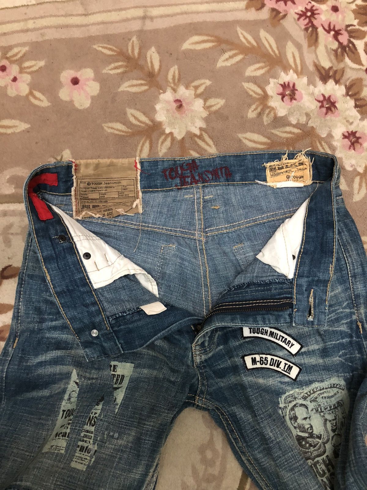 If Six Was Nine Distressed denim punk Japanese very rare Size US 33 - 9 Thumbnail