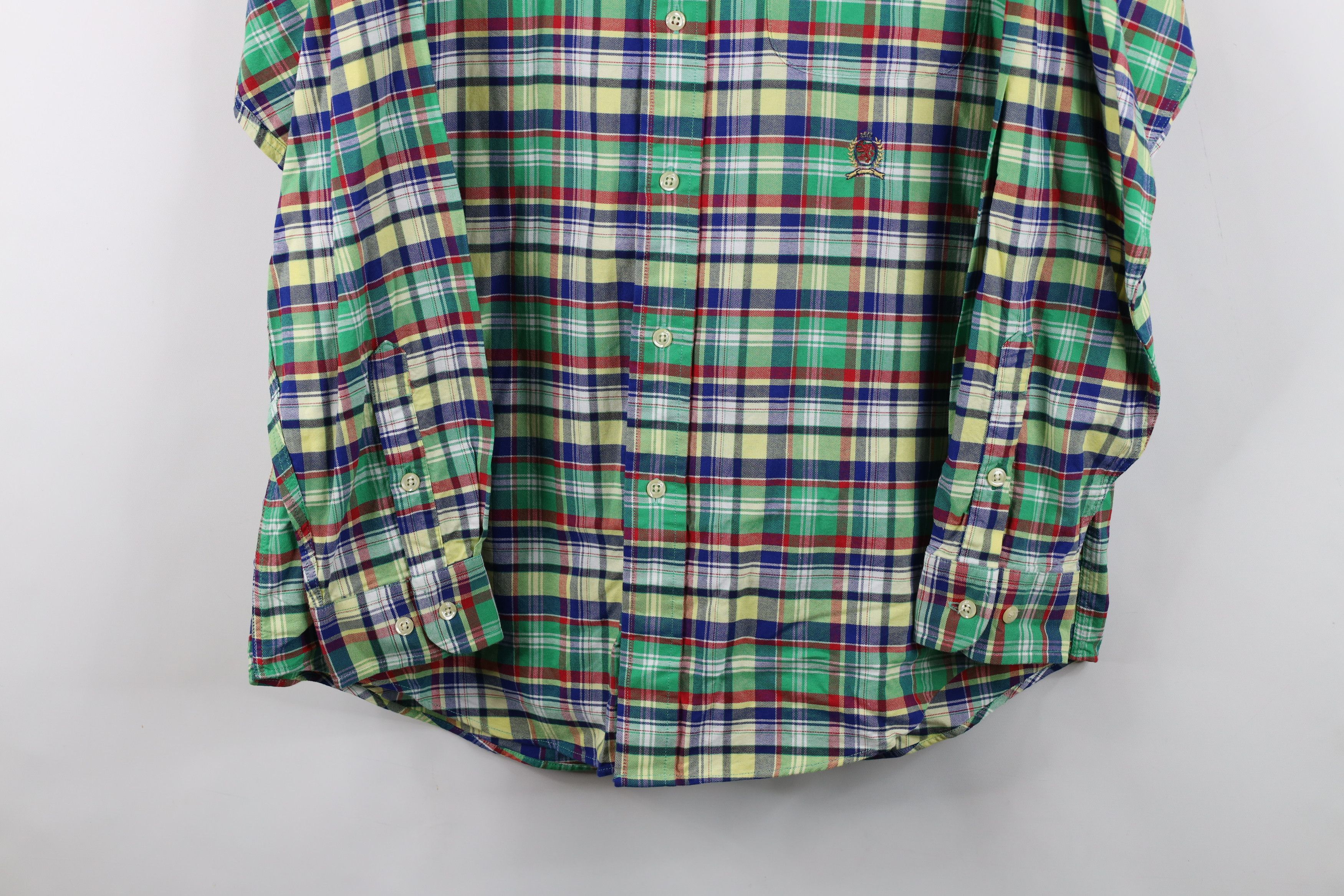 Tommy Hilfiger Vintage 90s Tommy Hilfiger Madras Plaid Button Down Shirt Size US M / EU 48-50 / 2 - 3 Thumbnail