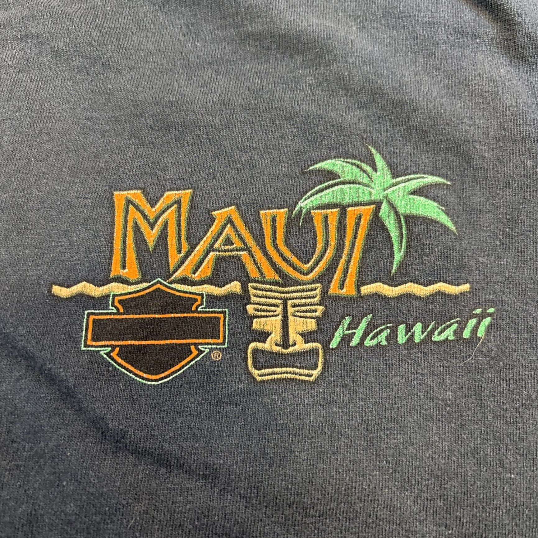 Harley Davidson VINTAGE Harley-Davidson T Shirt Adult Large Black Maui Hawaii Motorcycle Tank Mens L Black Bike 90s/Theme Motorcycle Size US L / EU 52-54 / 3 - 2 Thumbnail