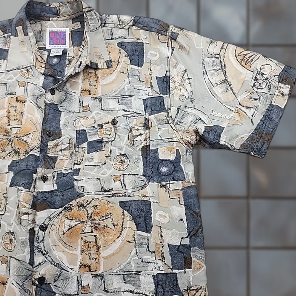 Etro VINTAGE One 800 100% Silk Shirt Mens M Abstract Retro Disco Baggy Culture AOP Size US M / EU 48-50 / 2 - 1 Thumbnail