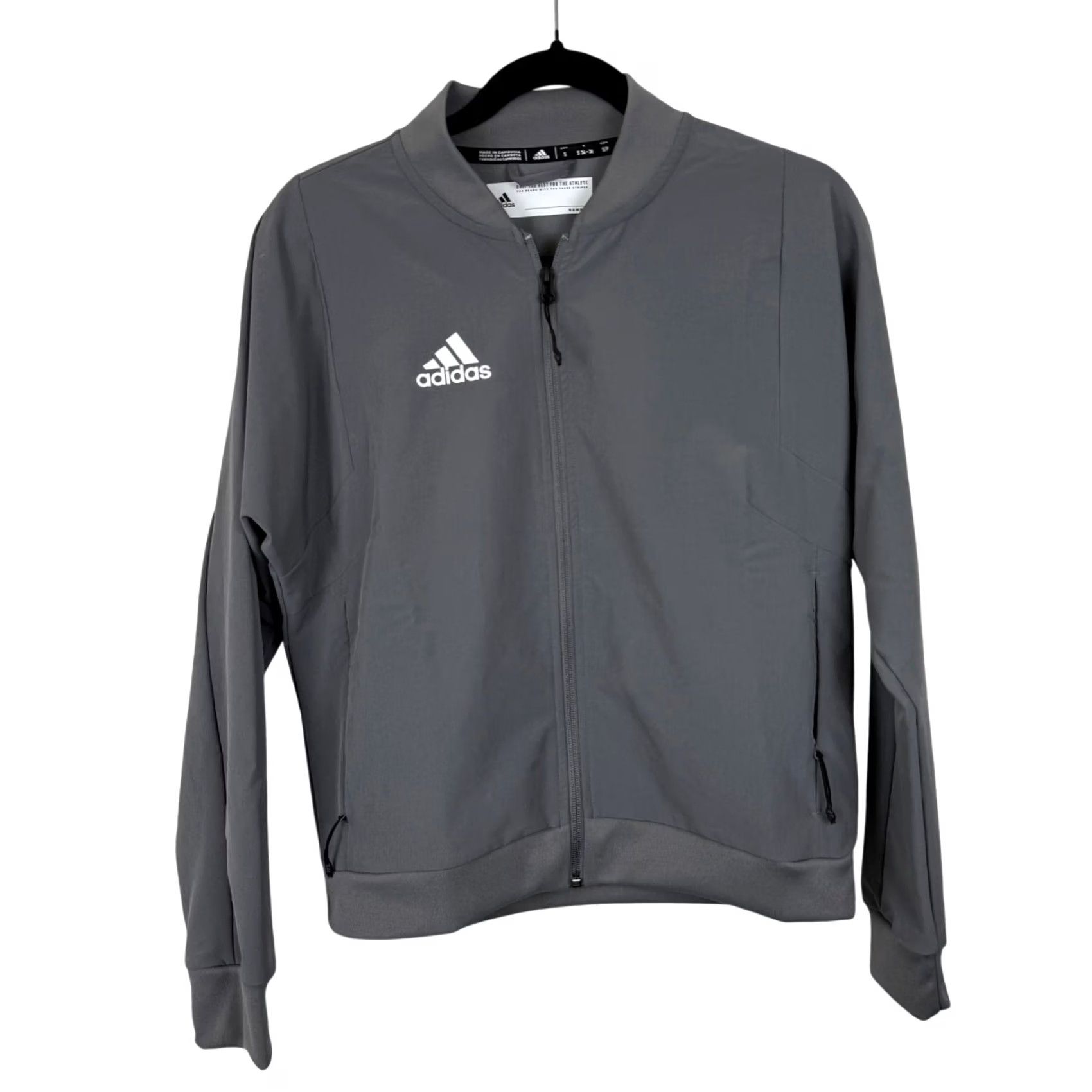 Adidas VINTAGE Adidas Gray Sideline 21 Woven Bomber Jacket Small Mens Jacket Clothing) Size US S / EU 44-46 / 1 - 2 Thumbnail