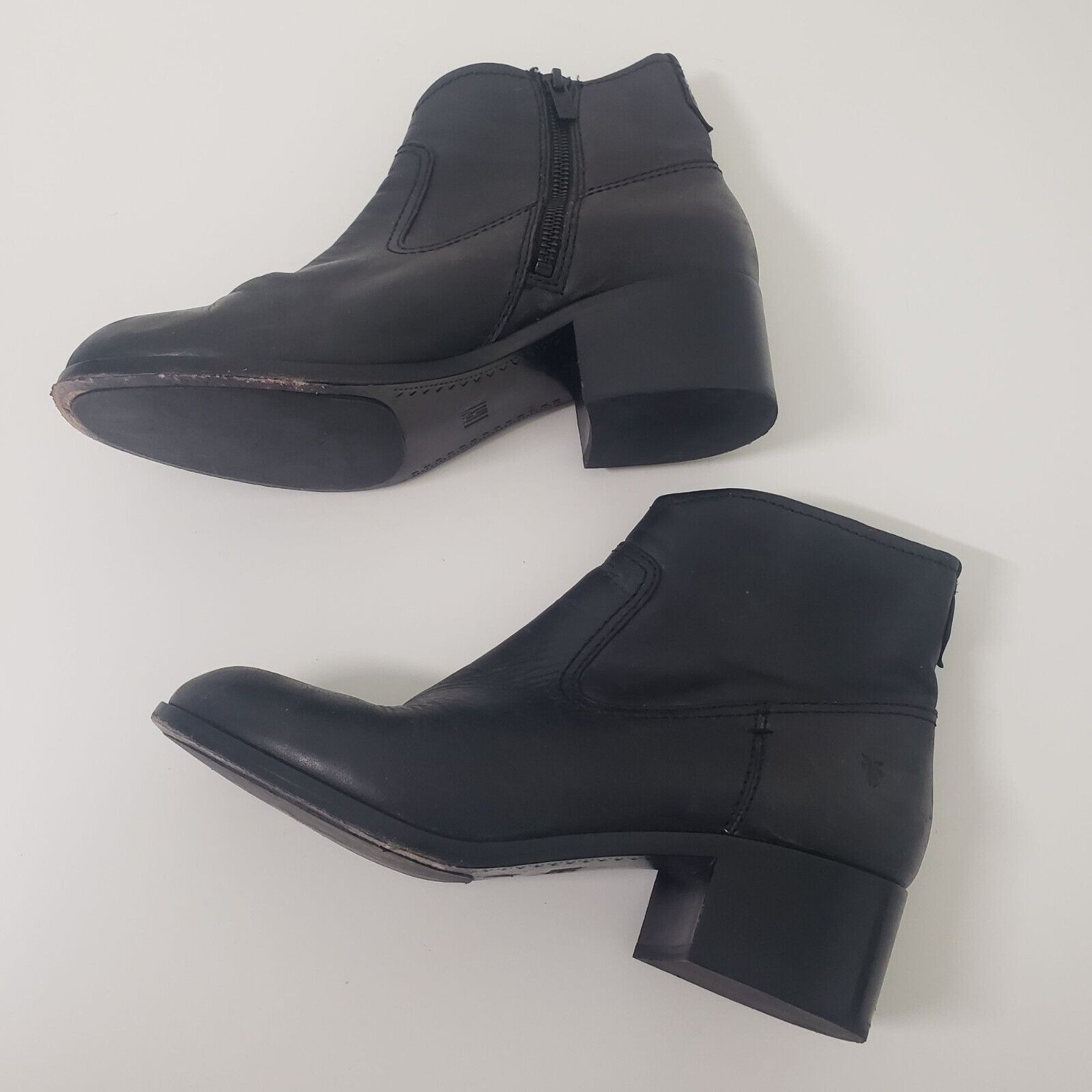 Frye Frye Leather Claire Boots Womens Size 7.5 Chunky Heel Black Size US 7.5 / IT 37.5 - 4 Thumbnail