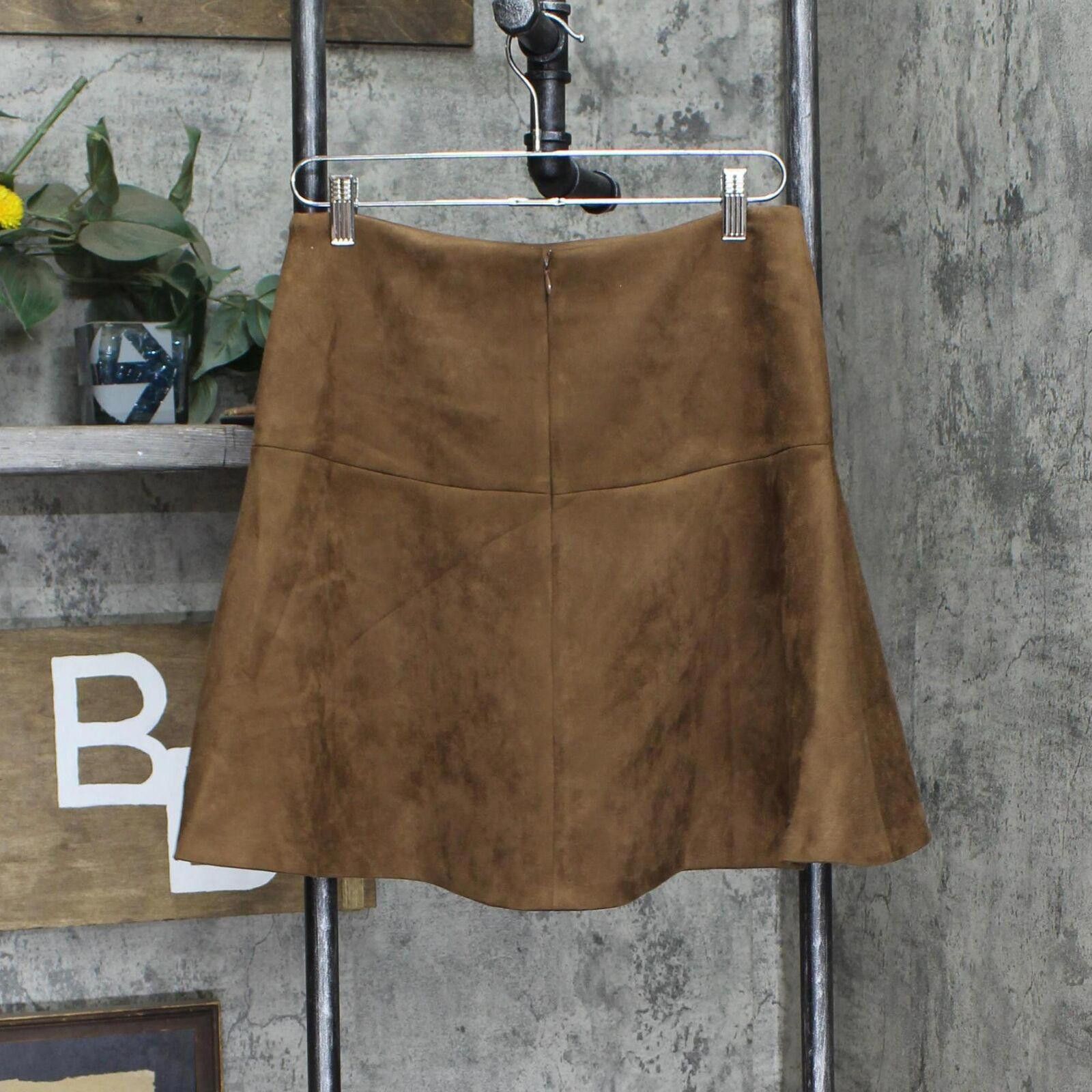 Tommy Hilfiger Tommy Hilfiger Fit & Flare Skirt H27S3313 Cognac Brown 6 Size 28" / US 6 / IT 42 - 2 Thumbnail